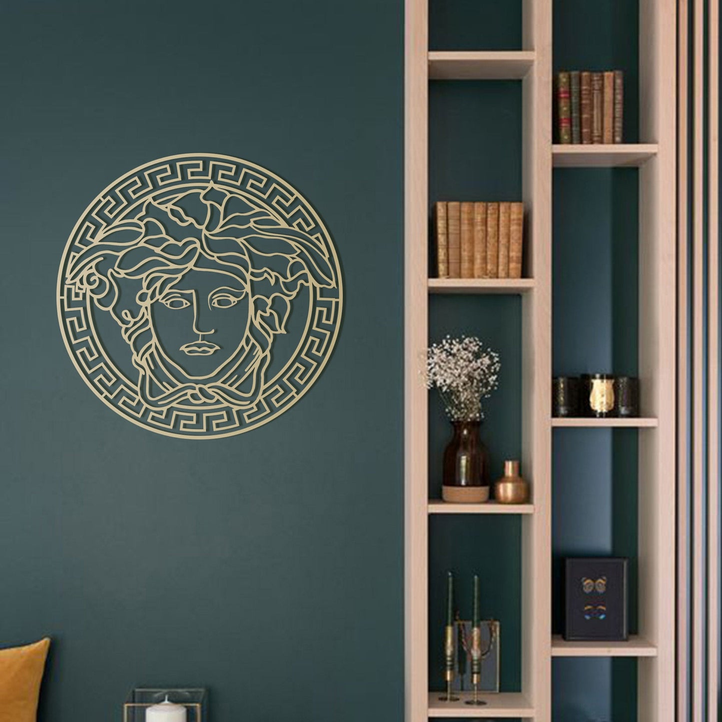 Versace Medusa Metal Wall Art - BlackIvyCrafts