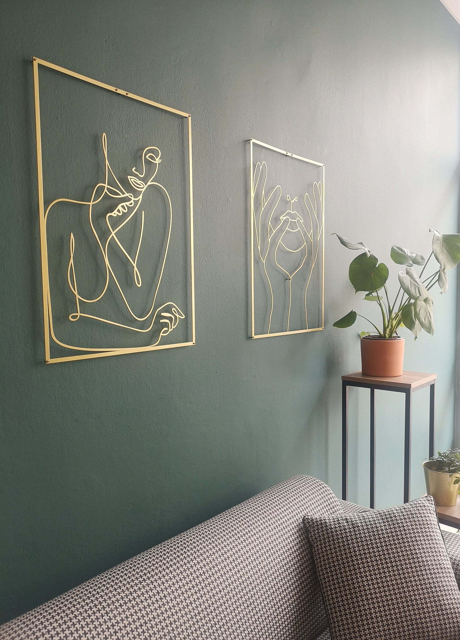 Gold Female Wall Decor Set - BlackIvyCraft