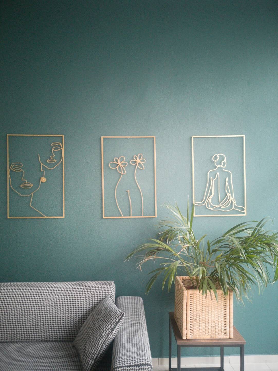 Naked Woman Gold Wall Decor Set -W260 - BlackIvyCraft