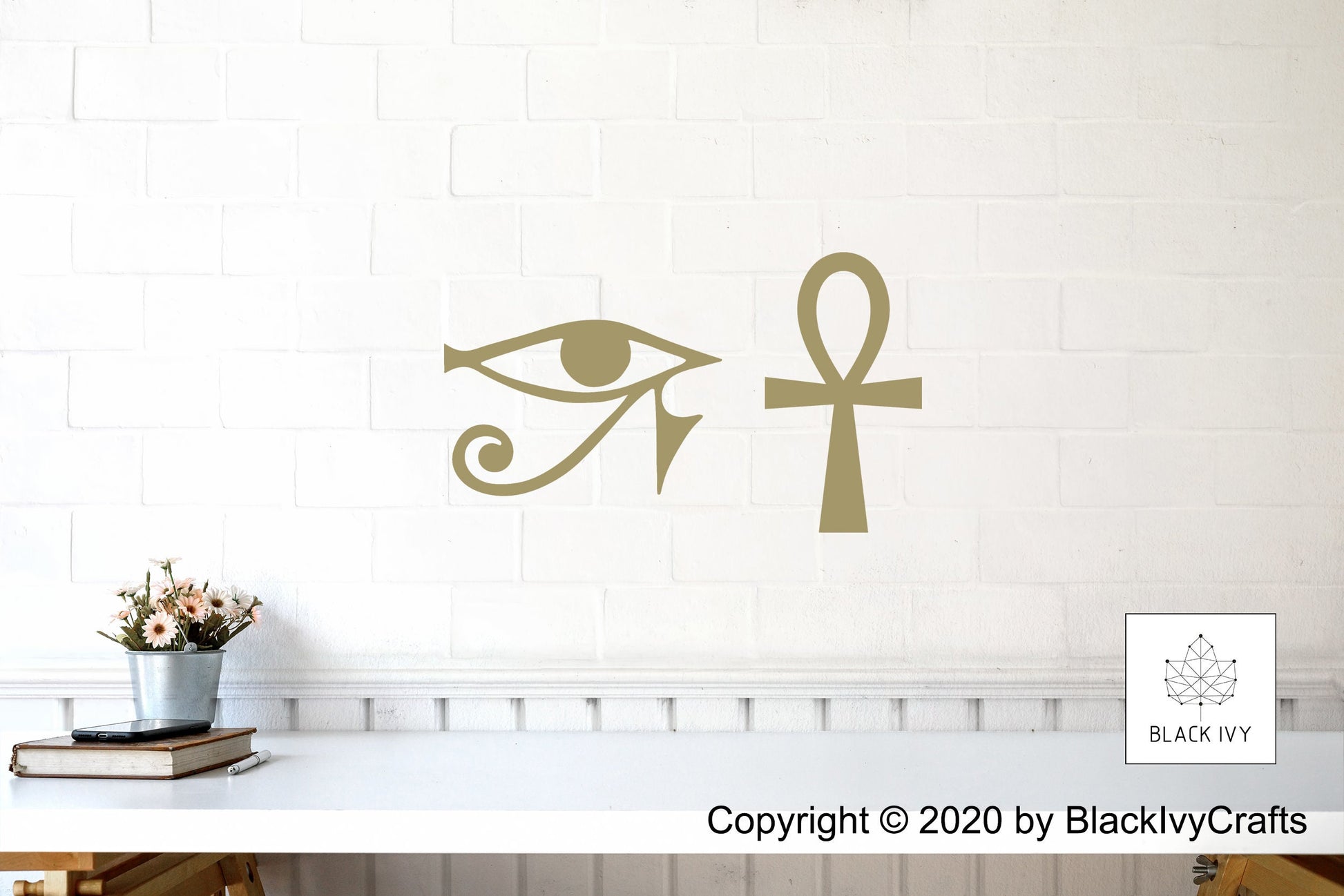Nefertiti Metal Wall Decor Set - BlackIvyCrafts