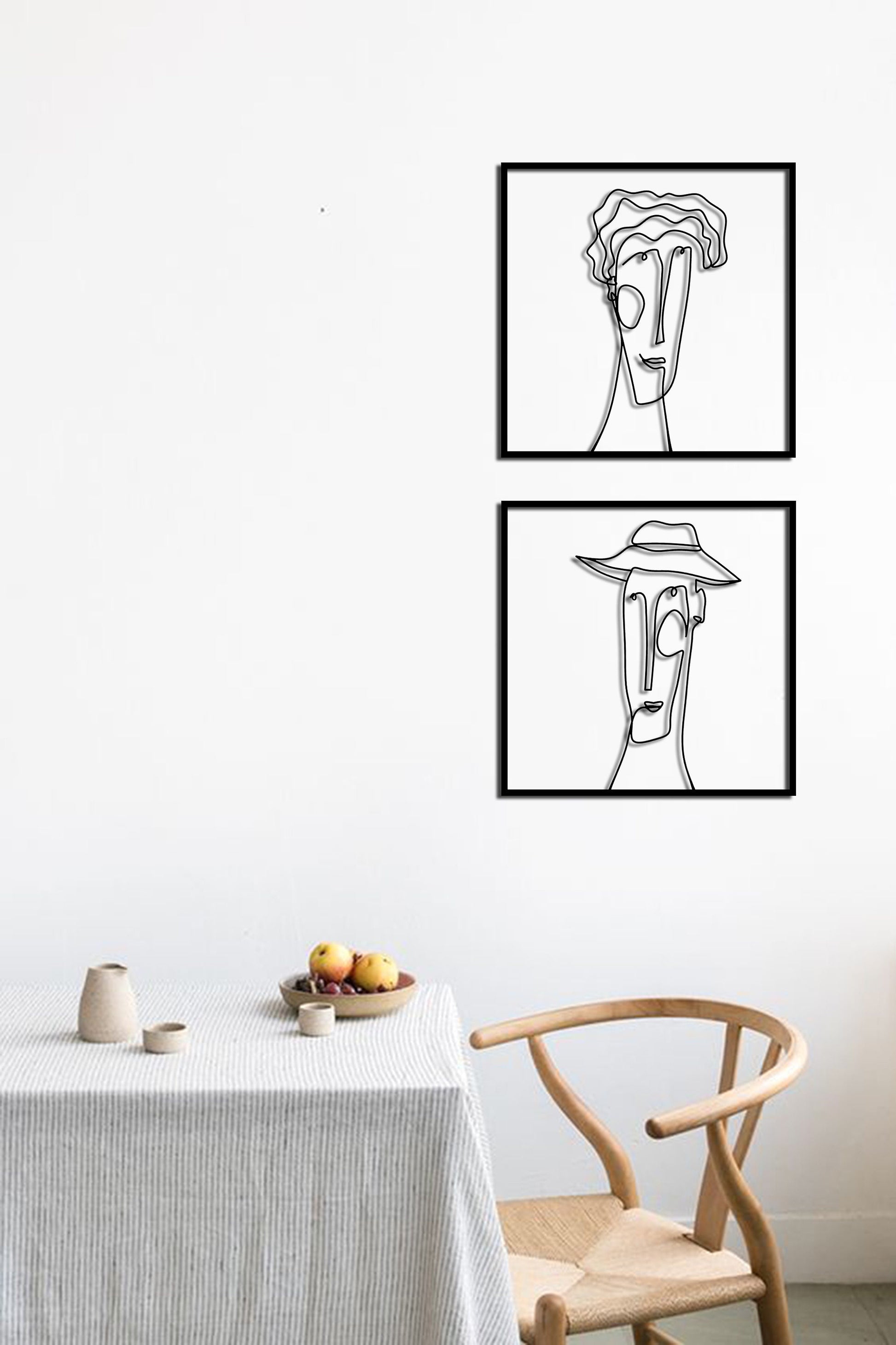 Couple Metal Wall Art Set - BlackIvyCrafts