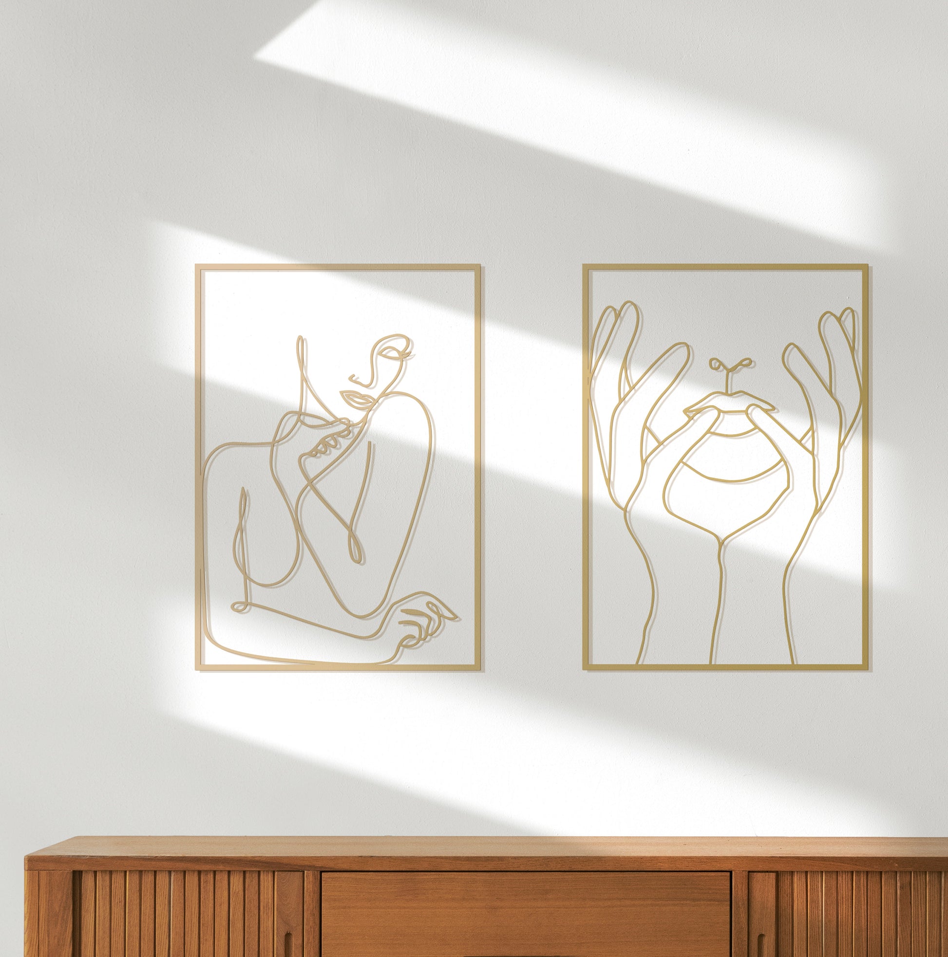 Gold Female Wall Decor Set - BlackIvyCraft