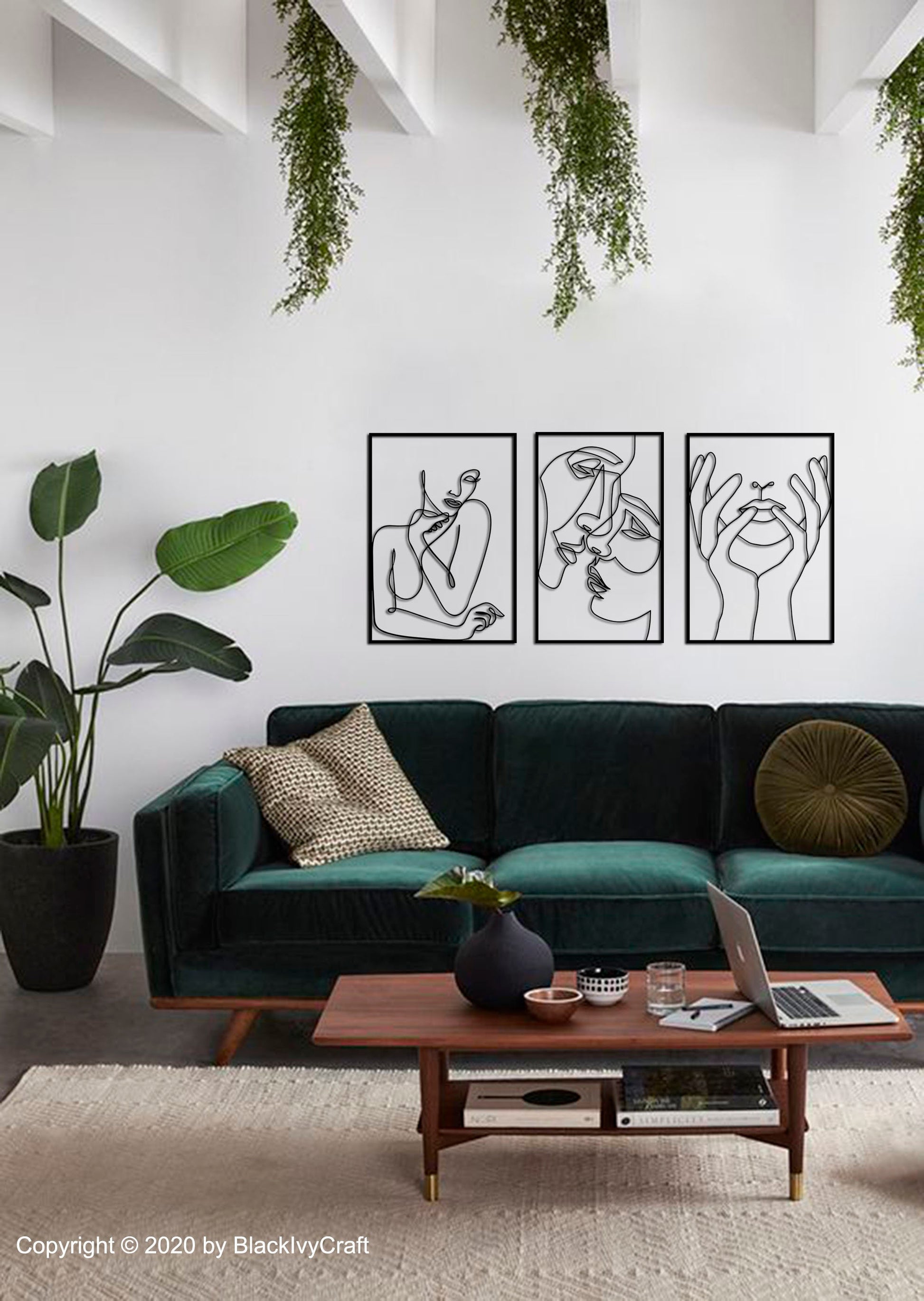 Kissing Couple Metal Wall Decor - BlackIvyCrafts