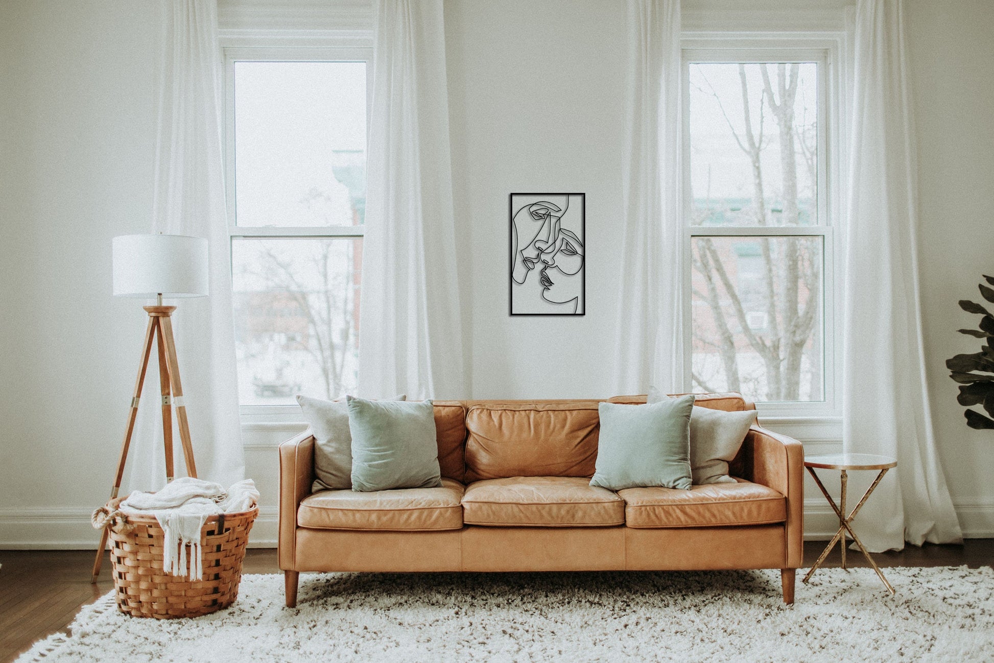 Kissing Couple Metal Wall Decor - BlackIvyCrafts