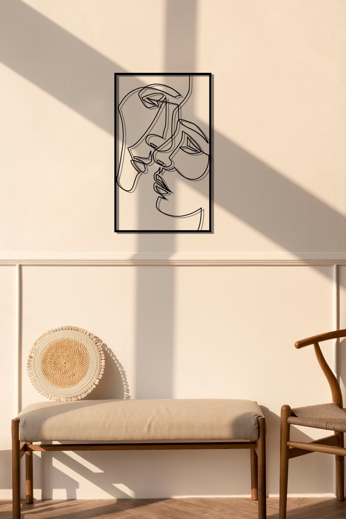 Kissing Couple Metal Wall Decor - BlackIvyCrafts