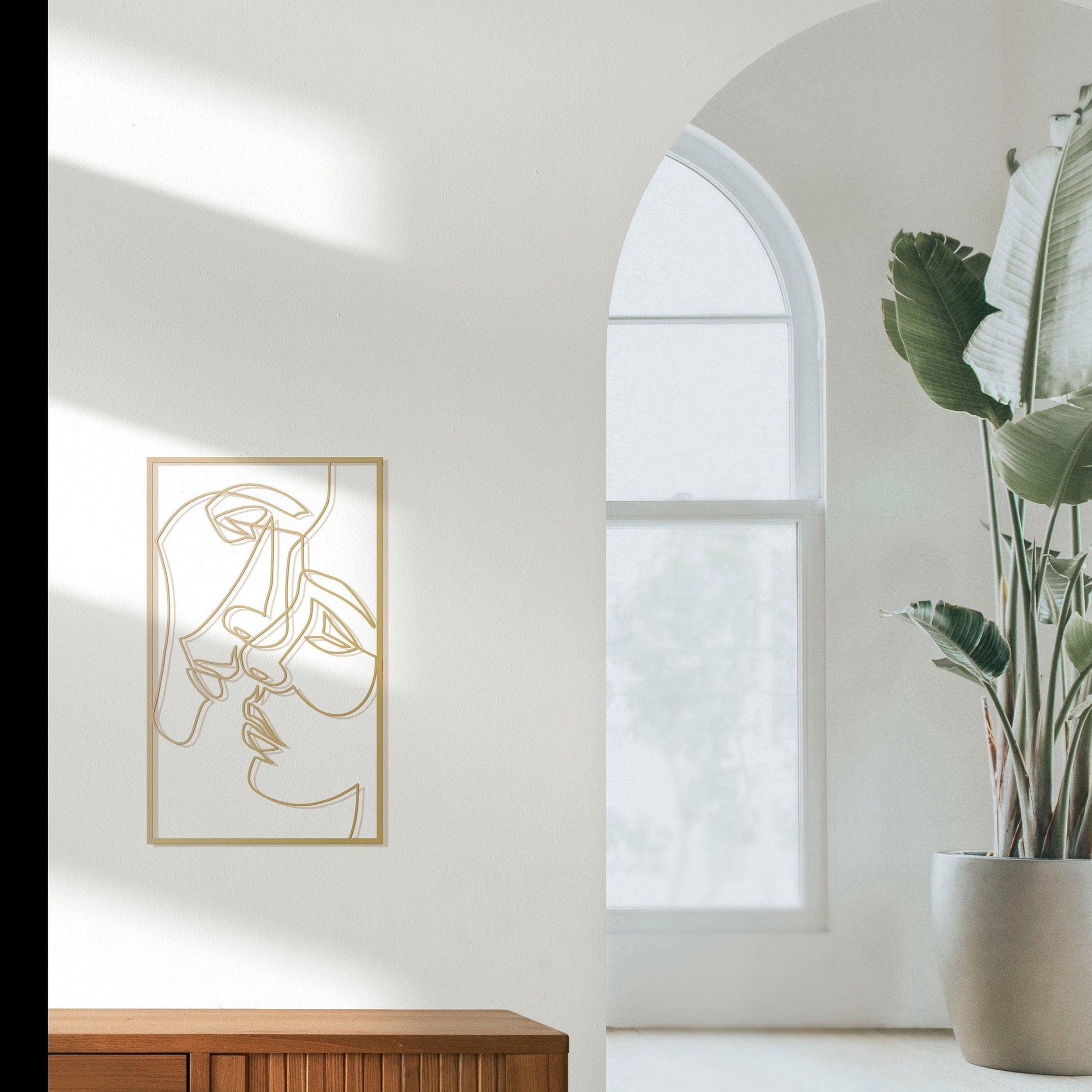 Kissing Couple Metal Wall Decor - BlackIvyCrafts