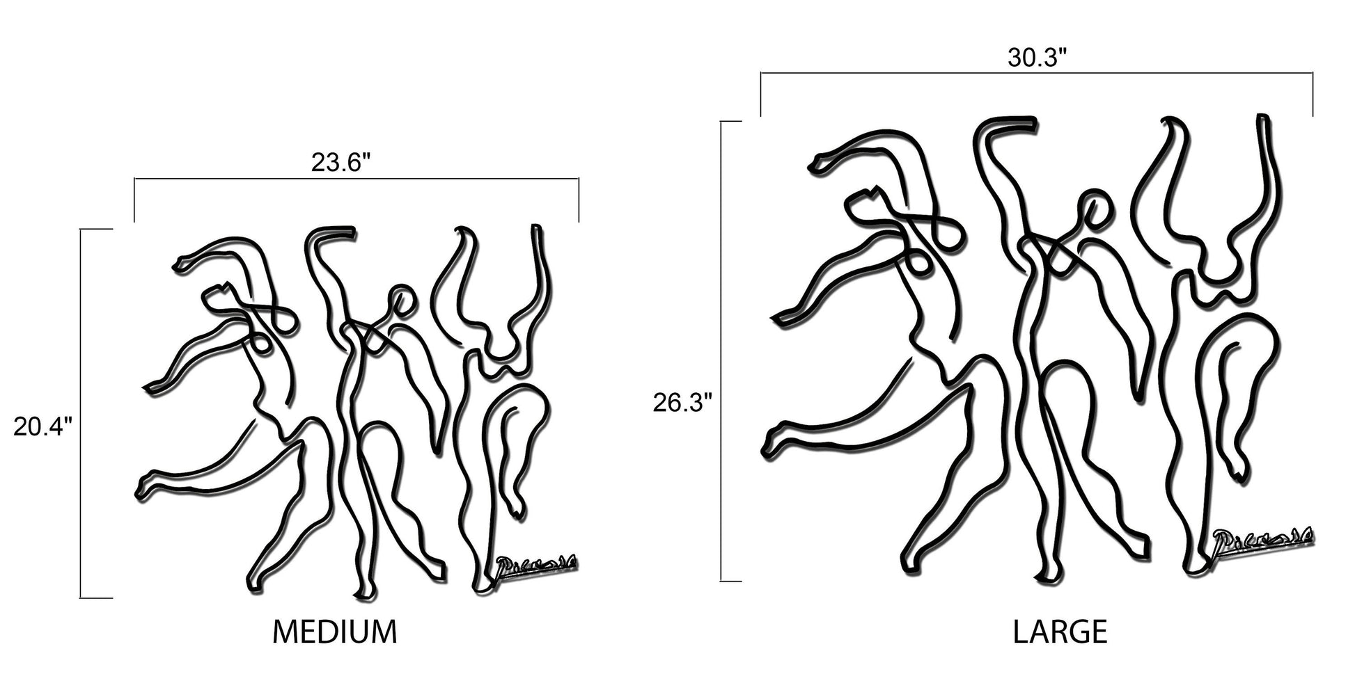 Picasso Dancers Metal Wall Decor - BlackIvyCrafts