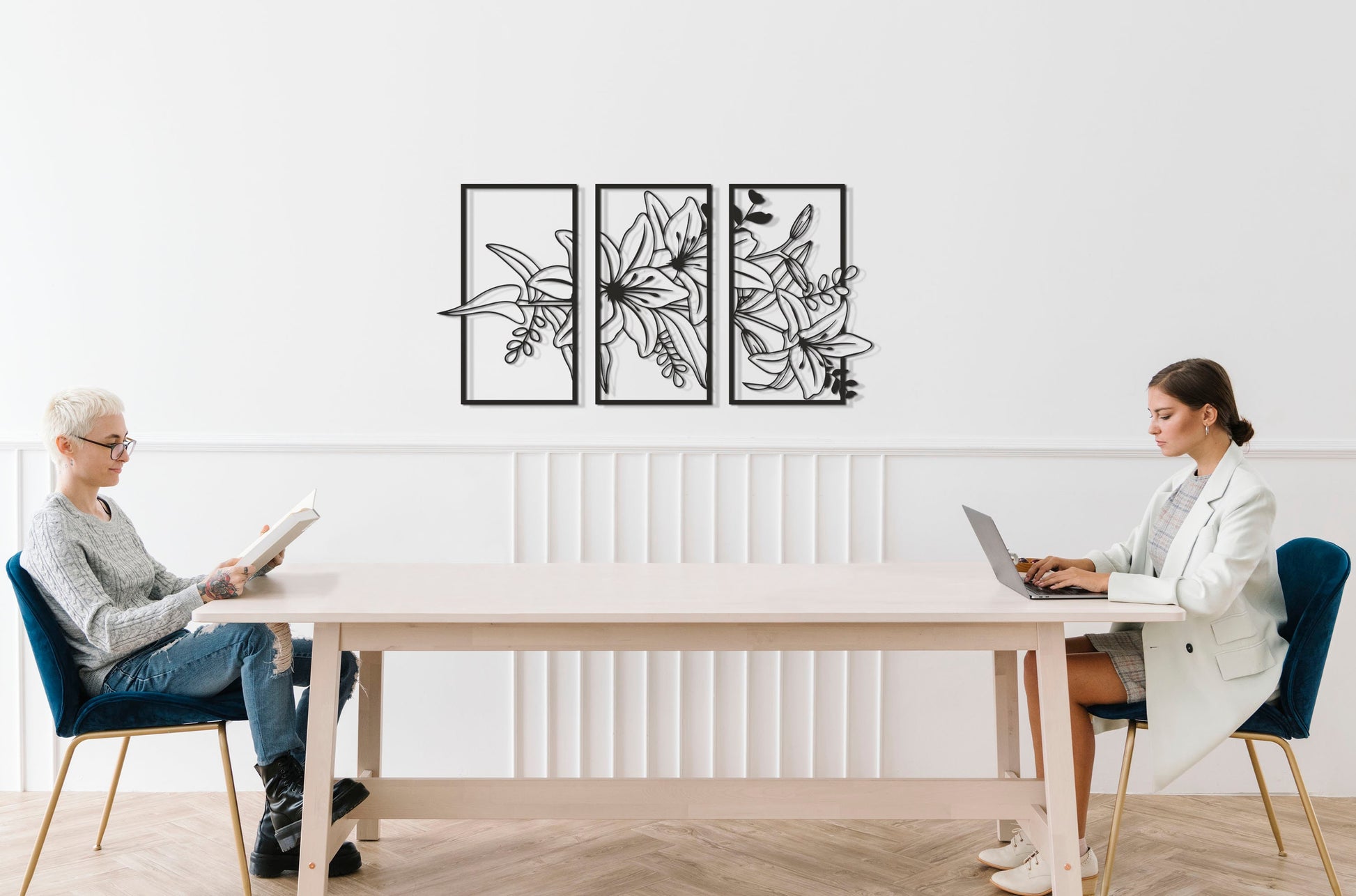 Lily Metal Wall Decor - BlackIvyCrafts