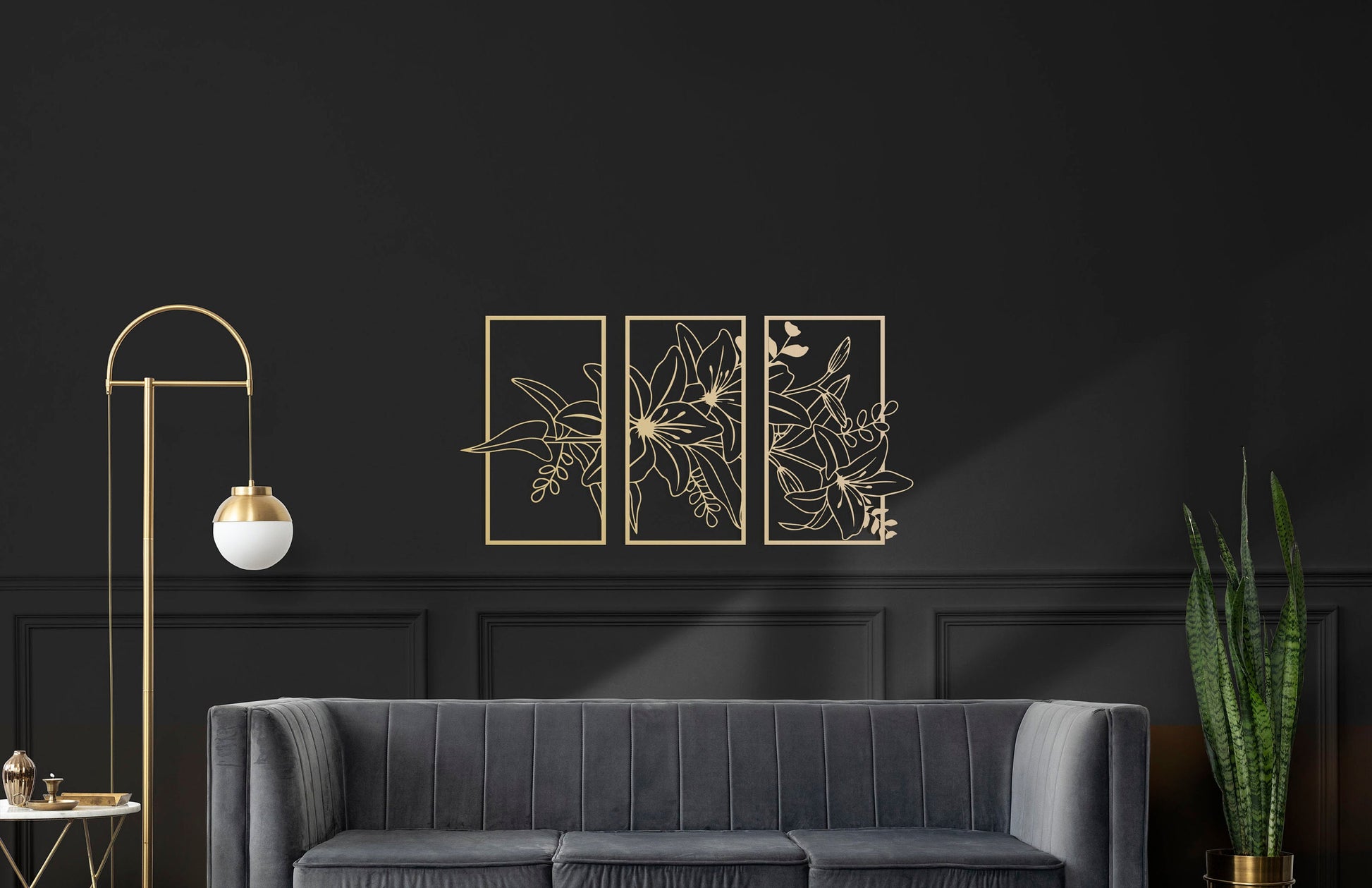 Lily Metal Wall Decor - BlackIvyCrafts