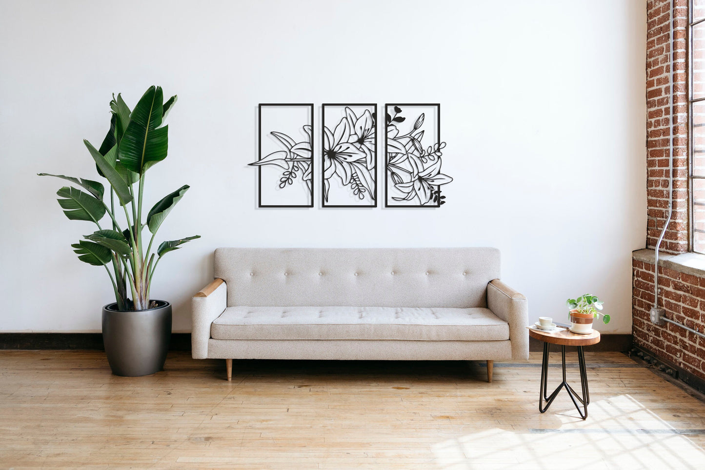 Lily Gold Wall Decor - BlackIvyCrafts