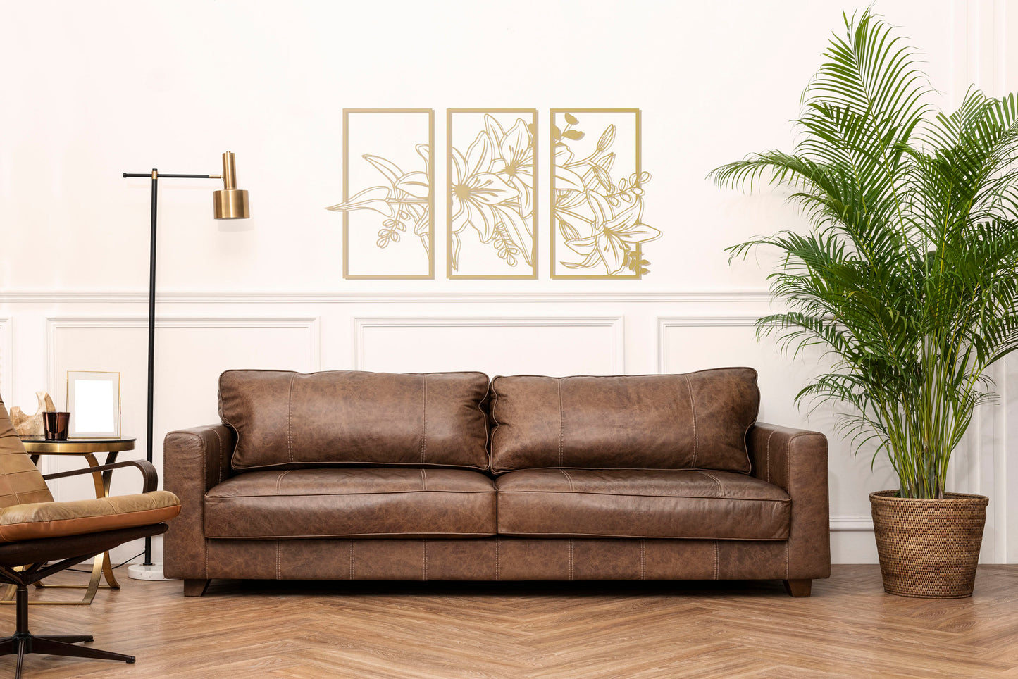 Lily Gold Wall Decor - BlackIvyCrafts