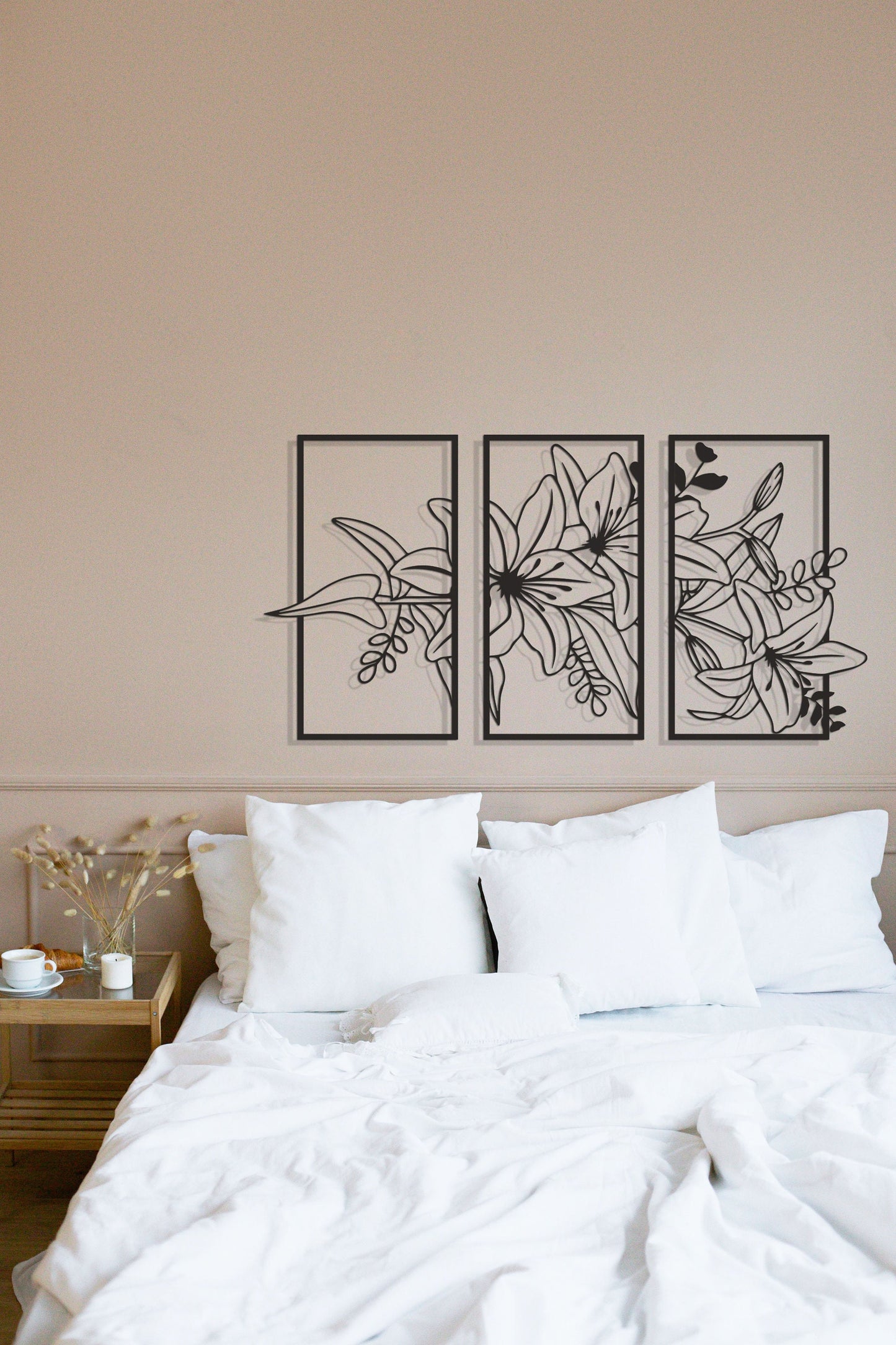 Lily Metal Wall Decor - BlackIvyCrafts