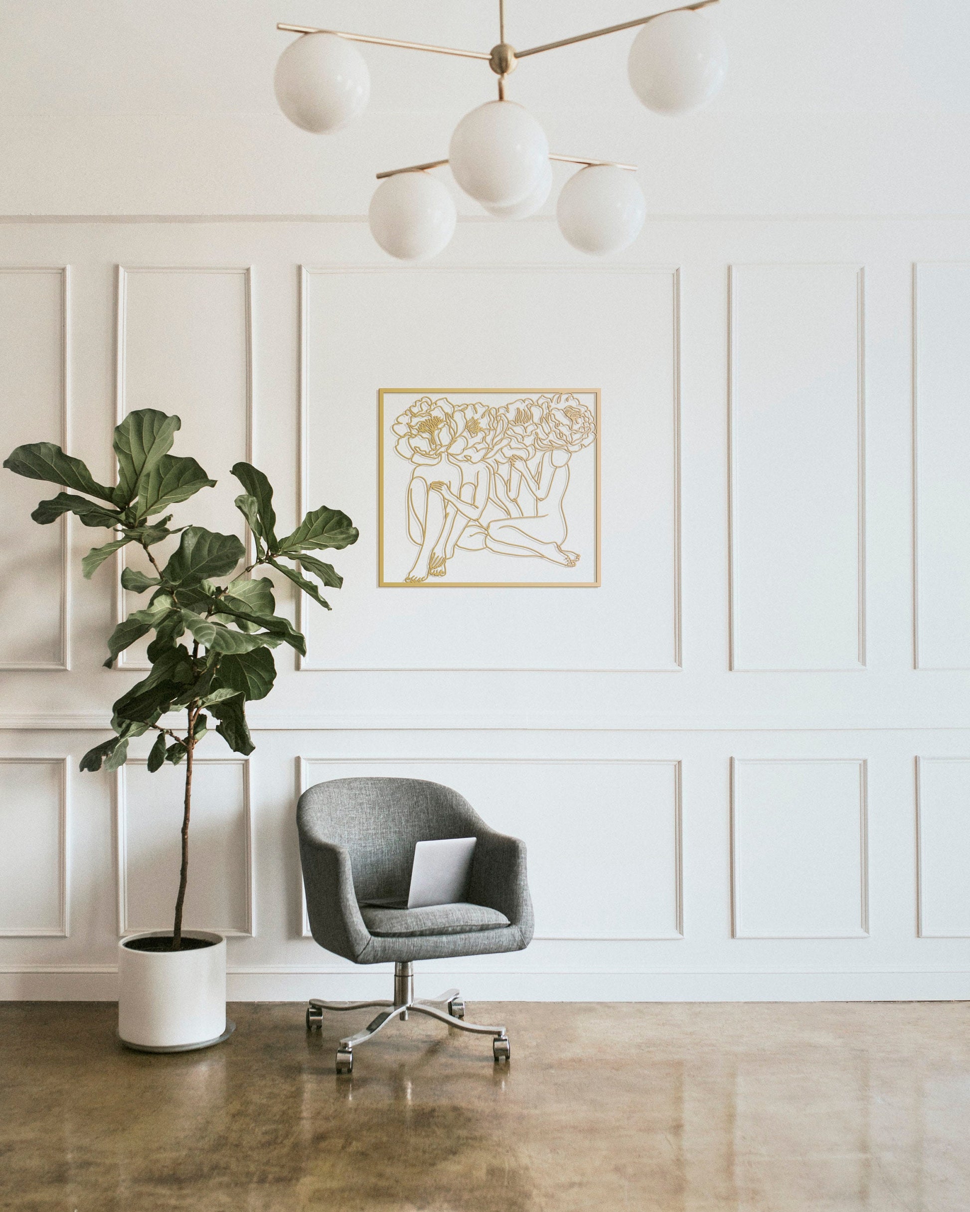 Women Metal Line Art, Large Wall Decor, Unique Wall Art, Horizontal Decor, Bed-Top Decor, Female Body Line Art