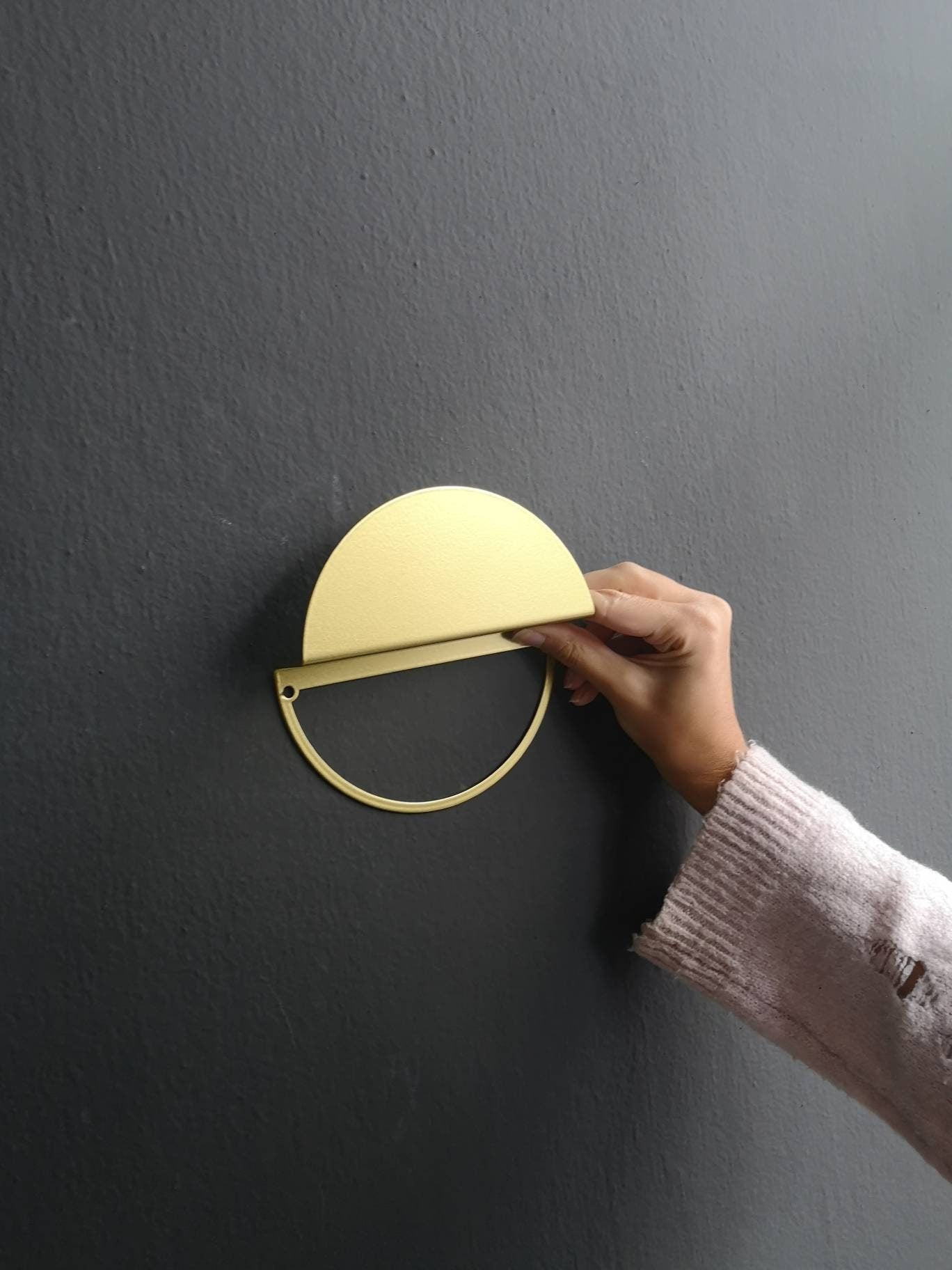 Gold Coat Rack, Metal Coat Rack, Minimal Wall Rack, Decorative Wall Rack, Modern Metal Hook, Gold Coat Rack, Wall Hanger - BlackIvyCrafts