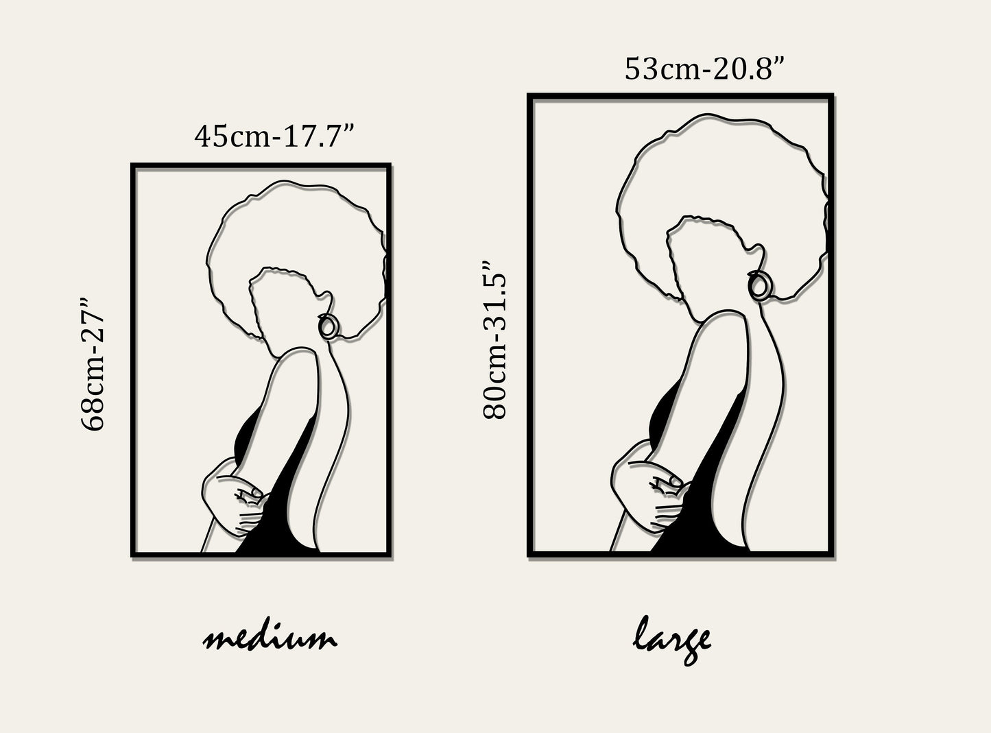 Afro Woman Wall Art - BlackIvyCrafts