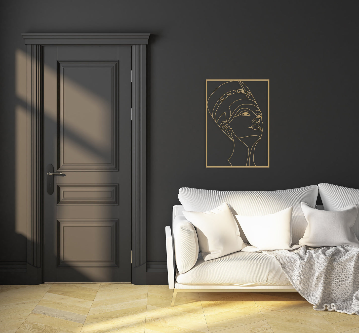 Nefertiti Metal Wall Art W297 - BlackIvyCraft