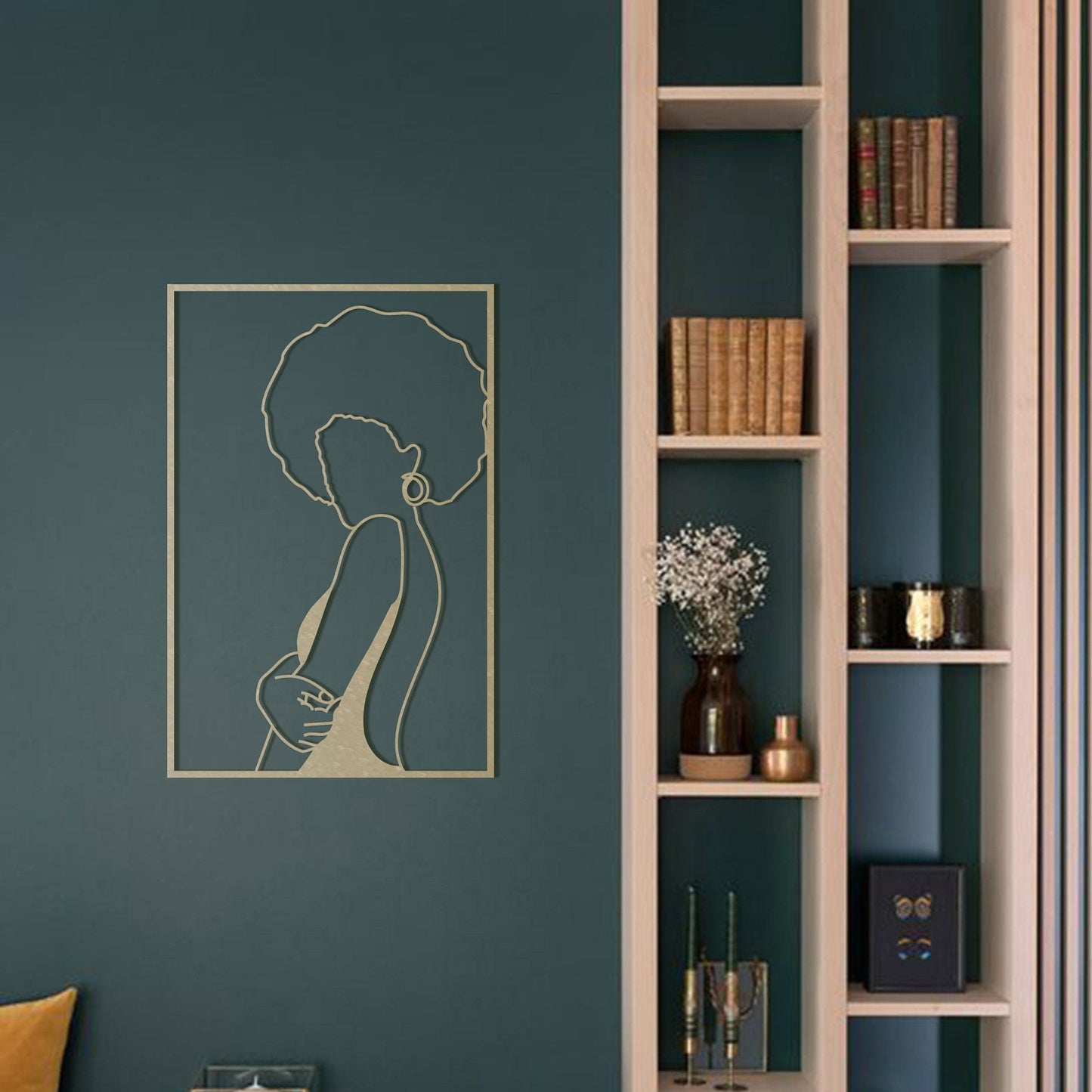 Afro Woman Wall Art - BlackIvyCrafts