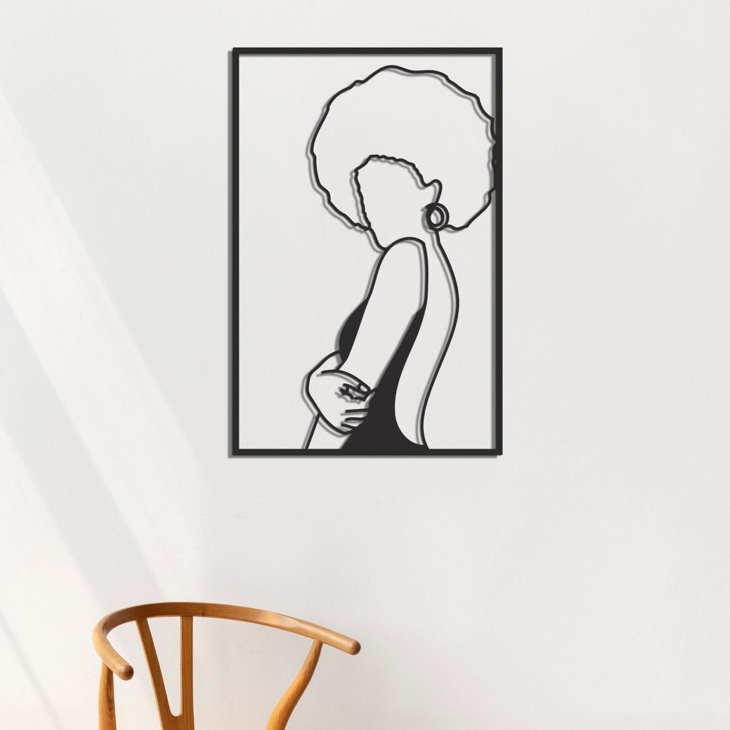 Afro Woman Wall Art - BlackIvyCrafts