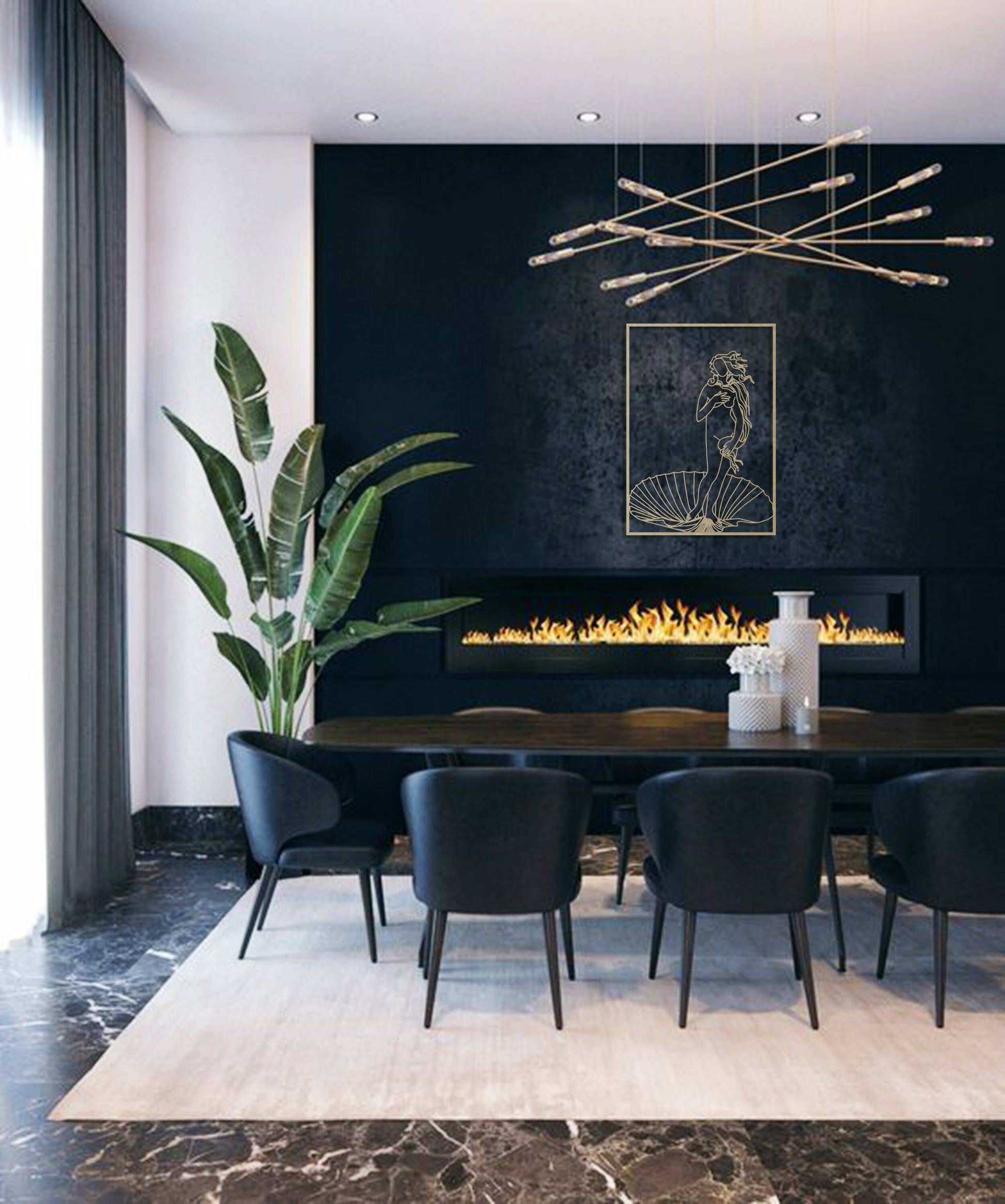 Birth of Aphrodite - Gold Venus Decor- W124 - BlackIvyCraft