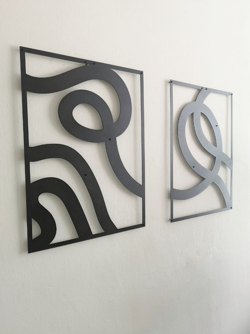 Abstract Metal Wall Art, Wall Decor Set, Living Room Wall Decor, Modern Large Art, Unique Wall Decor, Mid-Century Modern, Office Deco