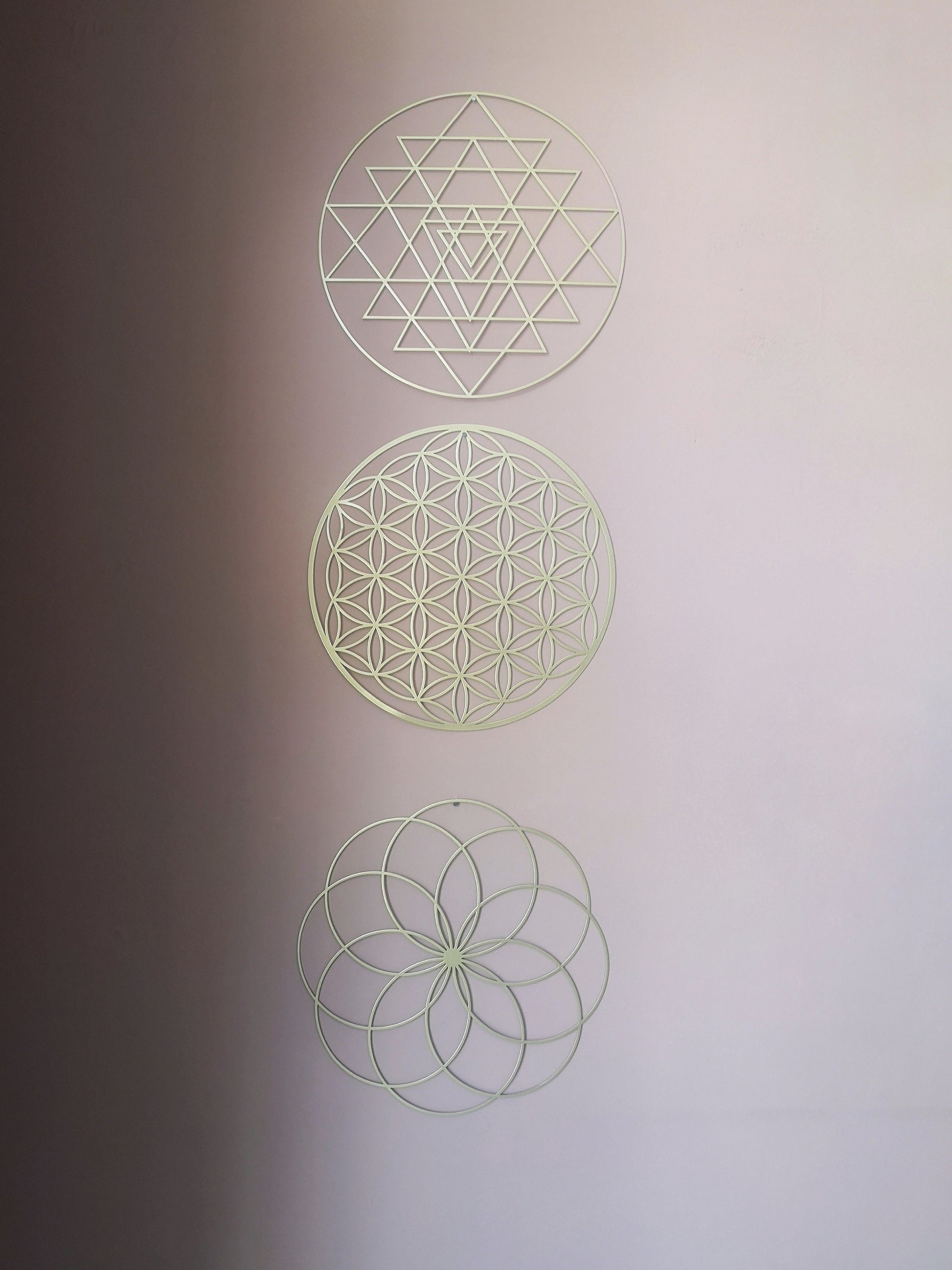 Sacred Geometry Gold Wall Art Set -W262