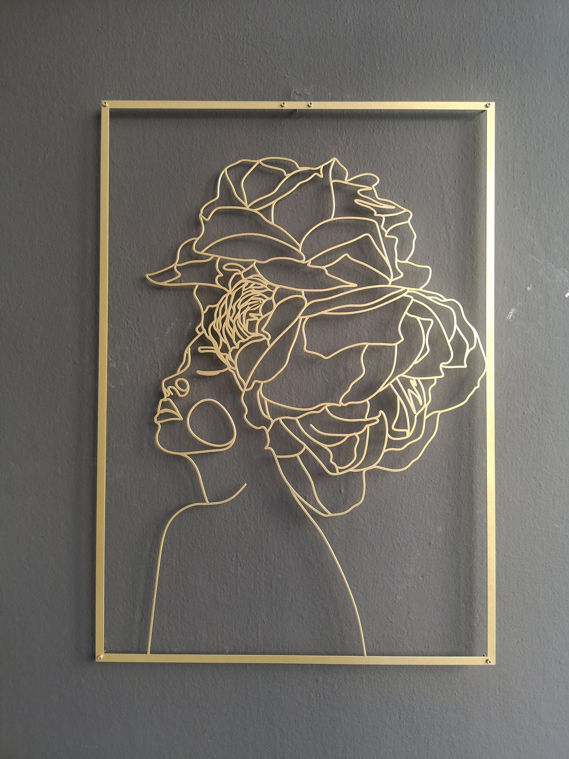 Woman Body Art Set, Gold Metal Wall Decor, Above Bed Decor, Above Couch Art, Unique Home Decor, Large Wall ArtGallery Wall Decor, - BlackIvyCraft