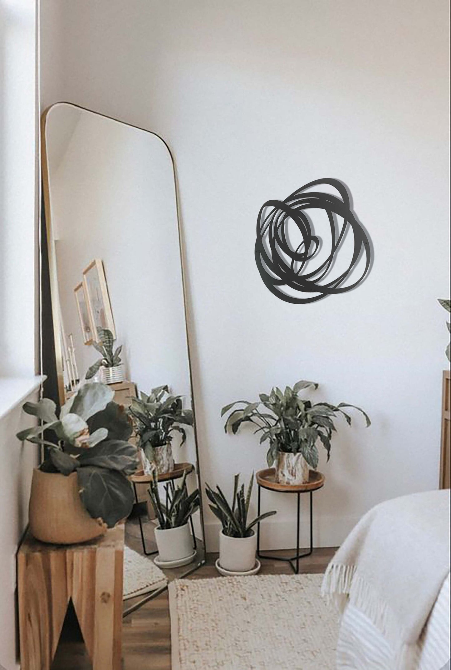 Abstract Metal Wall Art, Modern Entryway Decor, Living Room Wall Decor, Modern Outdoor Art, Unique Wall Decor