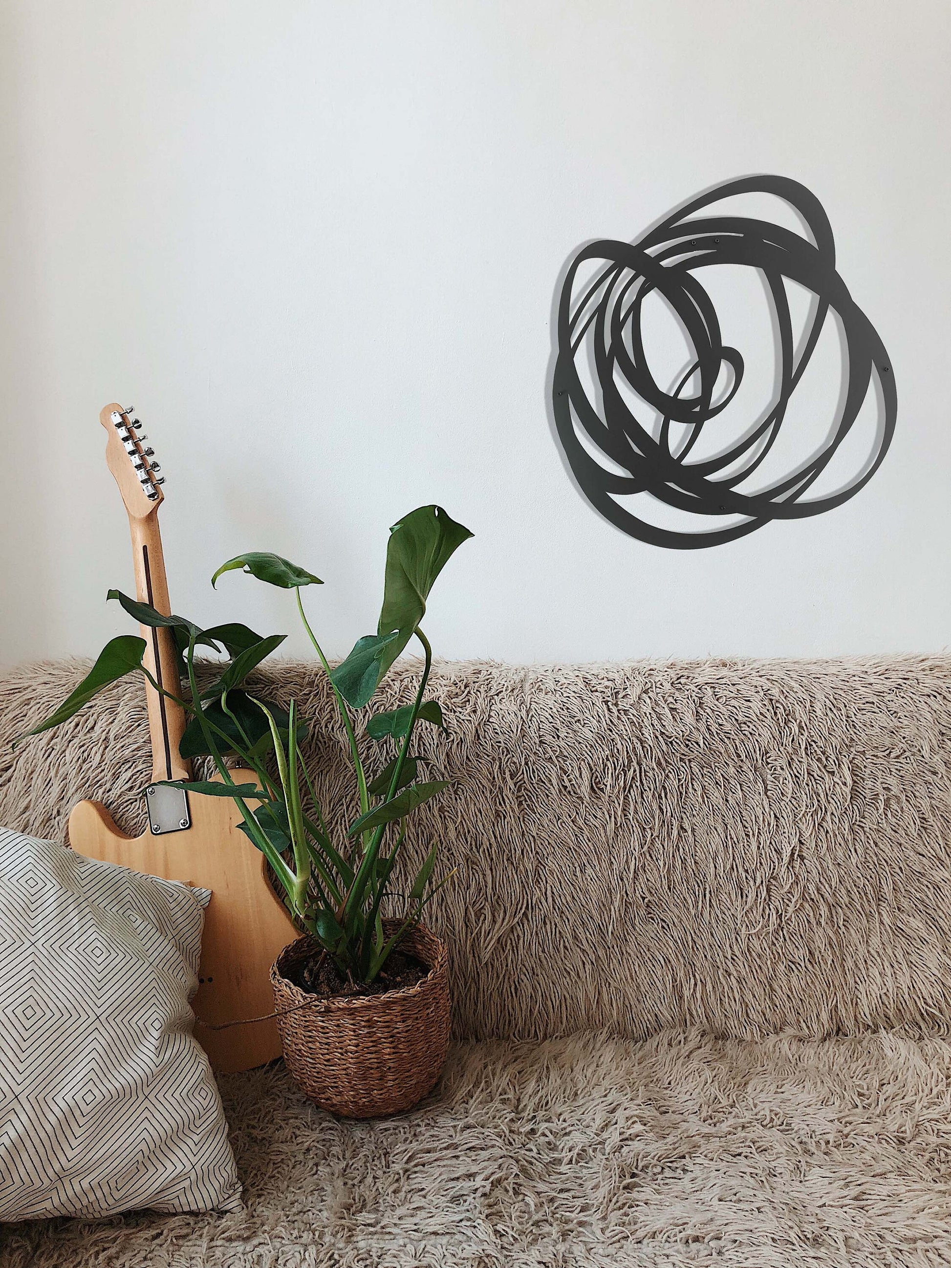Abstract Metal Wall Art, Modern Entryway Decor, Living Room Wall Decor, Modern Outdoor Art, Unique Wall Decor