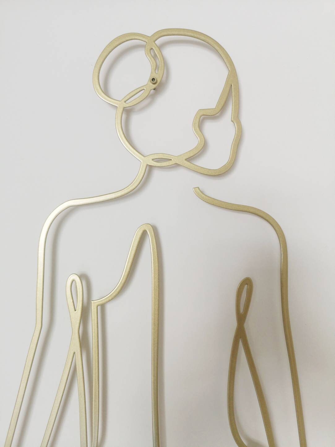 Female Body Back Wall Art, Gold Wall Decor, Woman Line Art, Large Wall Decor, Minimal Living Room Decor, Unique Wall Decor - BlackIvyCraft