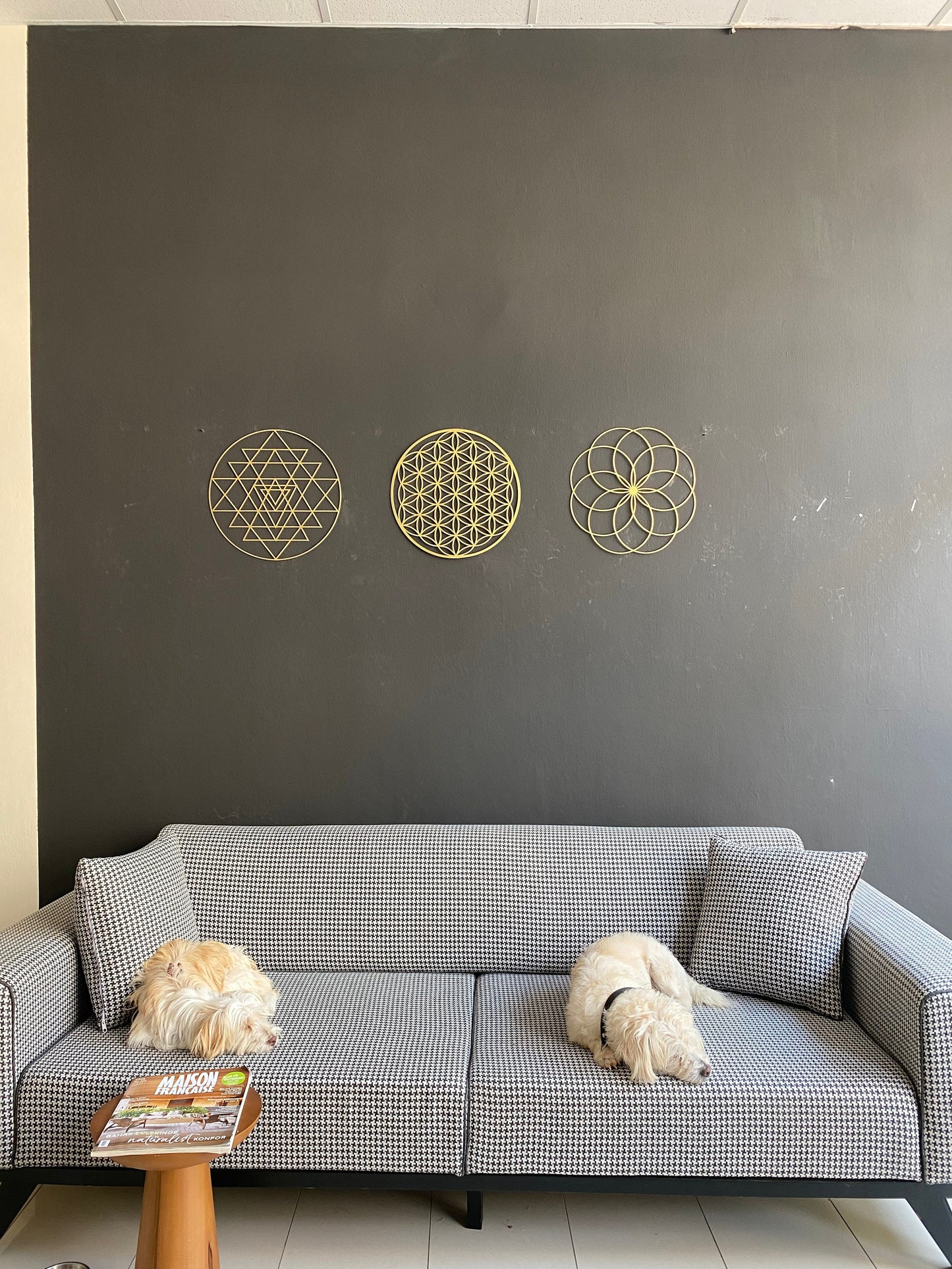 Sacred Geometry Gold Wall Art Set -W262