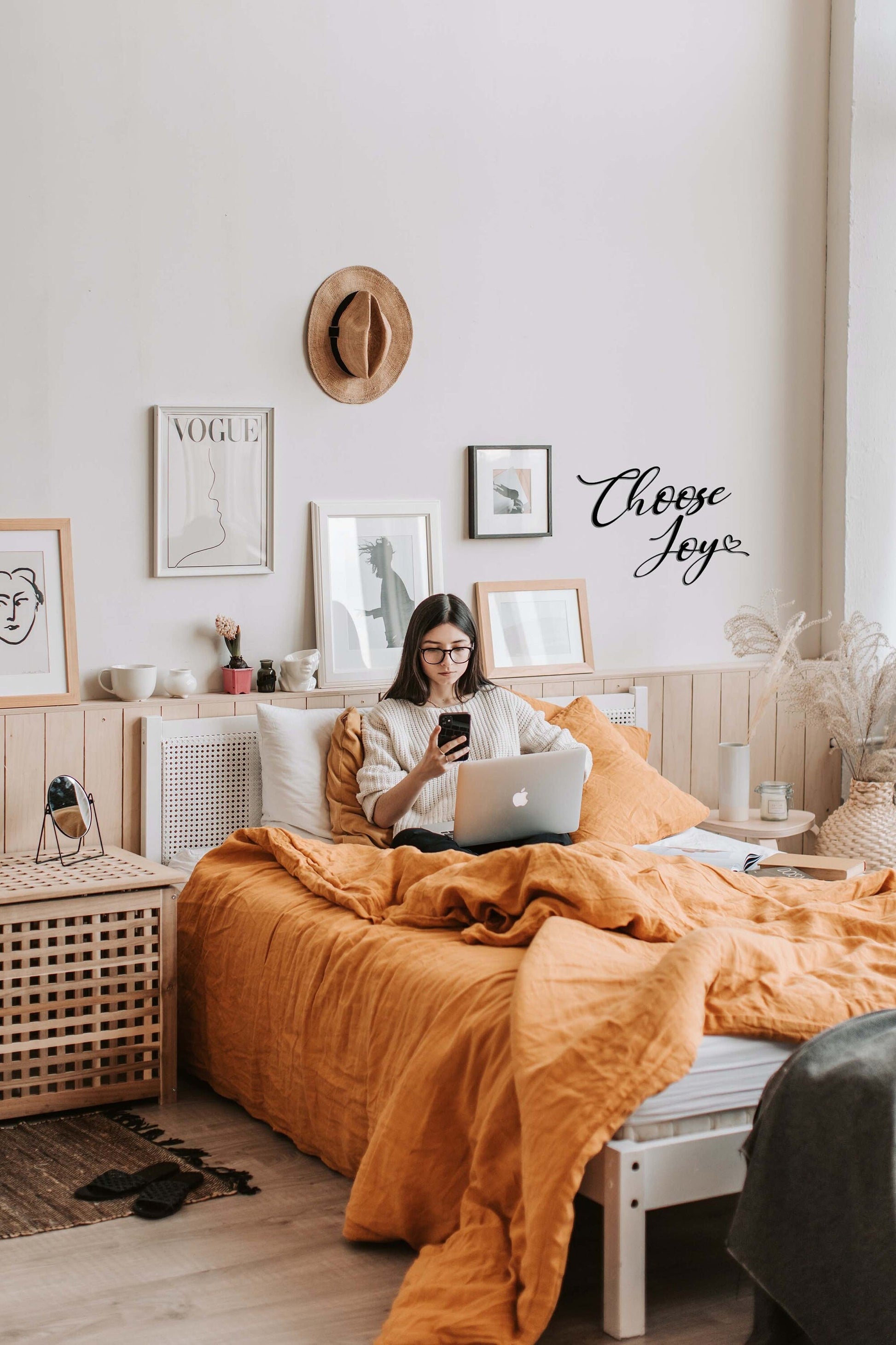 Choose Joy Metal Sign, Welcome Wall Decor, Happy Metal Words, Porch Sign, Metal Words for Walls, Housewarming Gift