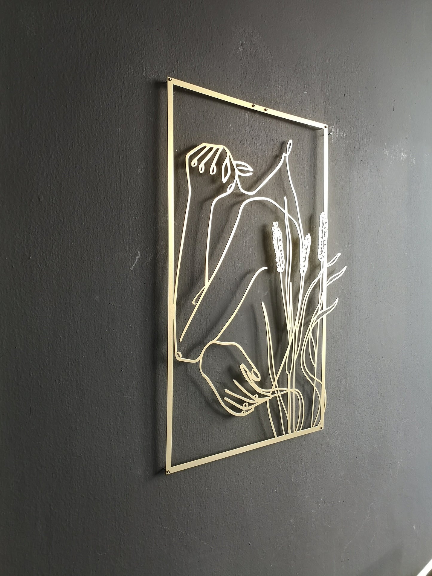 Lavender Woman Metal Wall Art - BlackIvyCraft