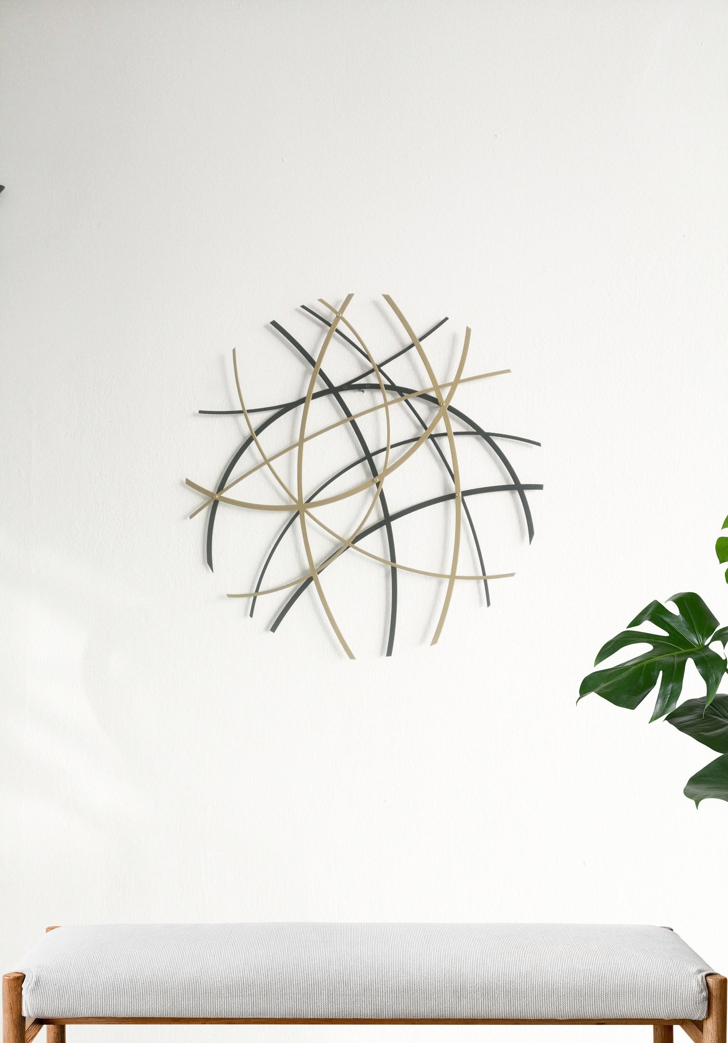 Gold And Black Metal Wall Decor