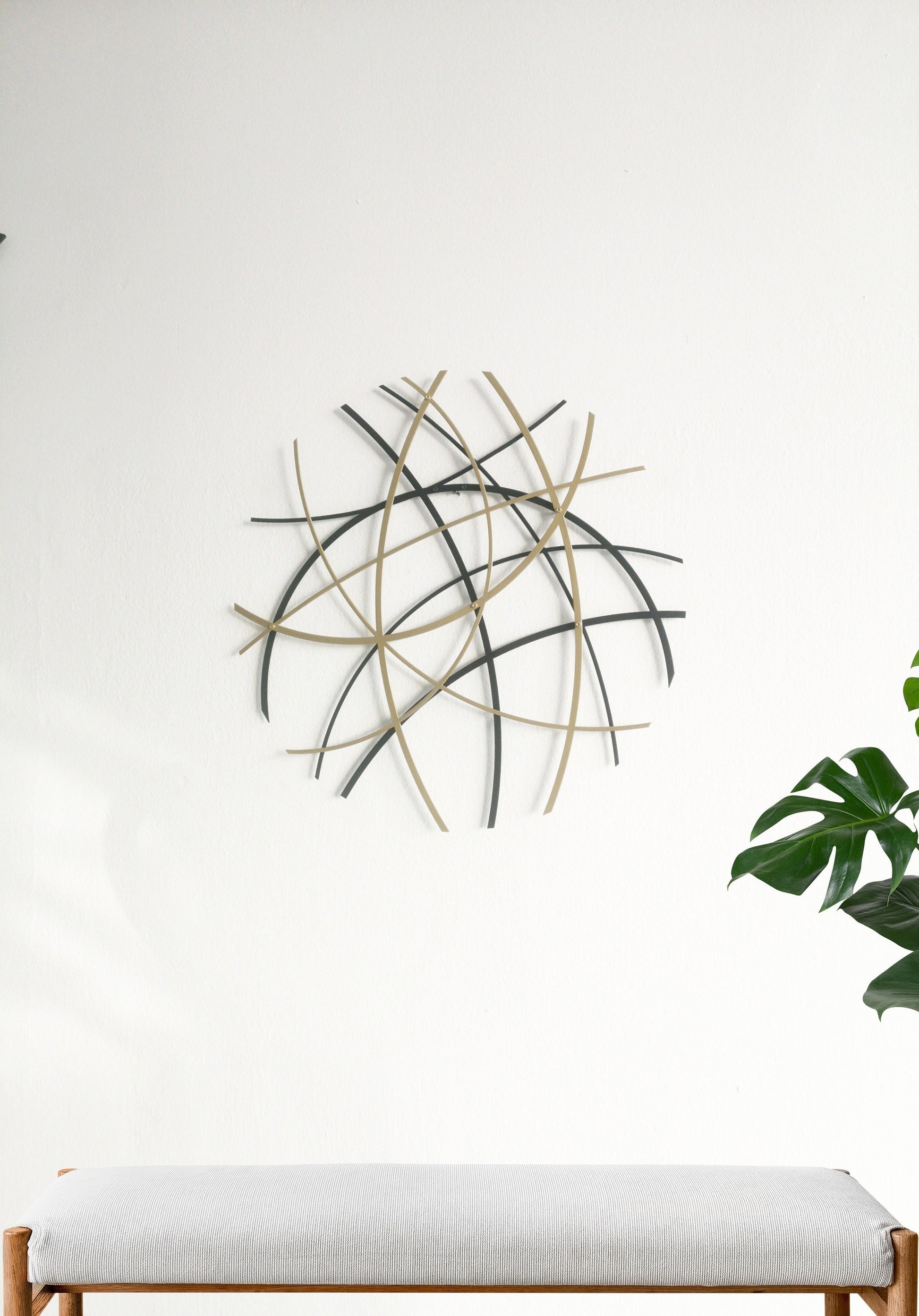 Gold And Black Metal Wall Decor