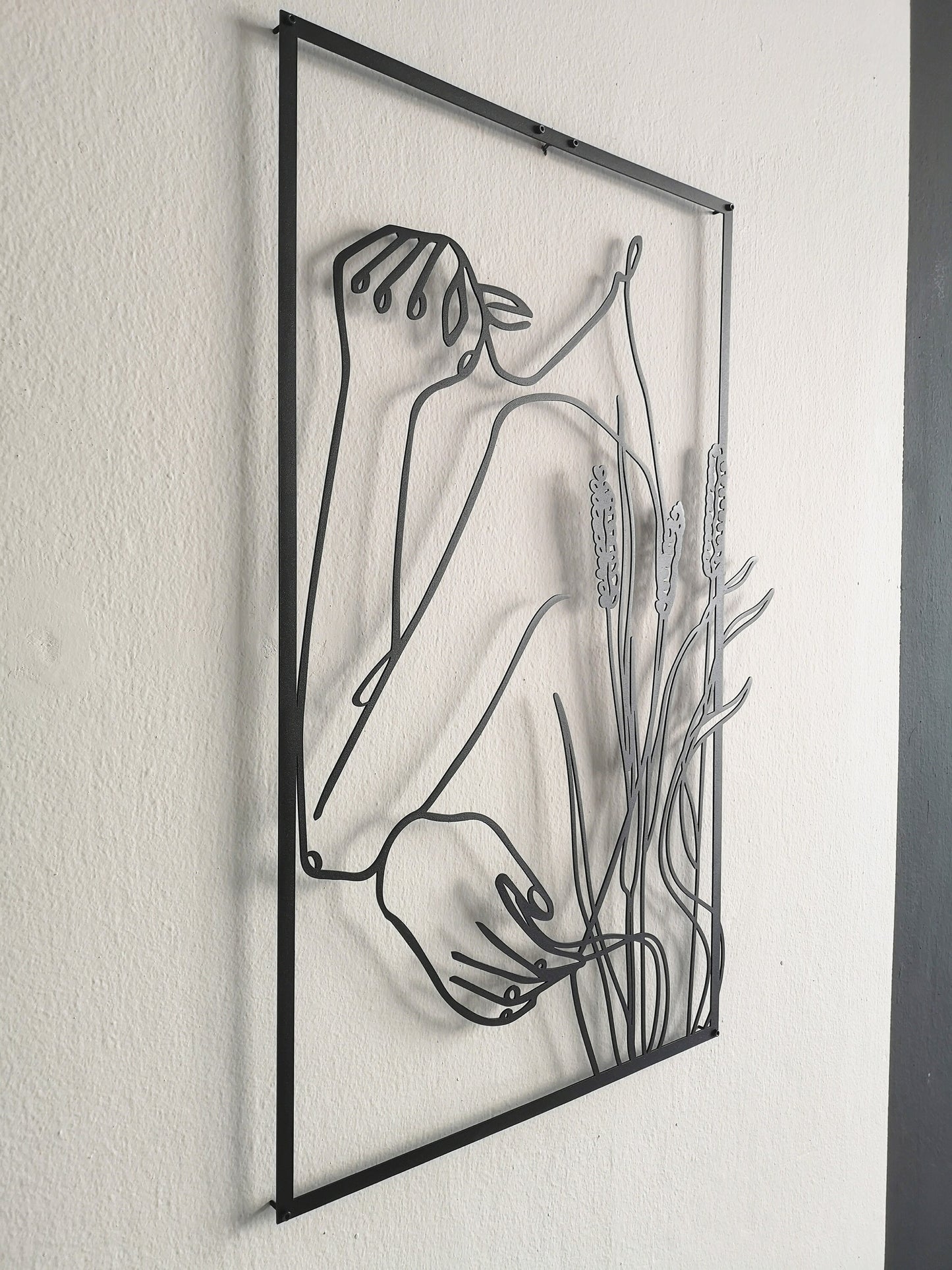 Lavender Woman Metal Wall Art - BlackIvyCraft