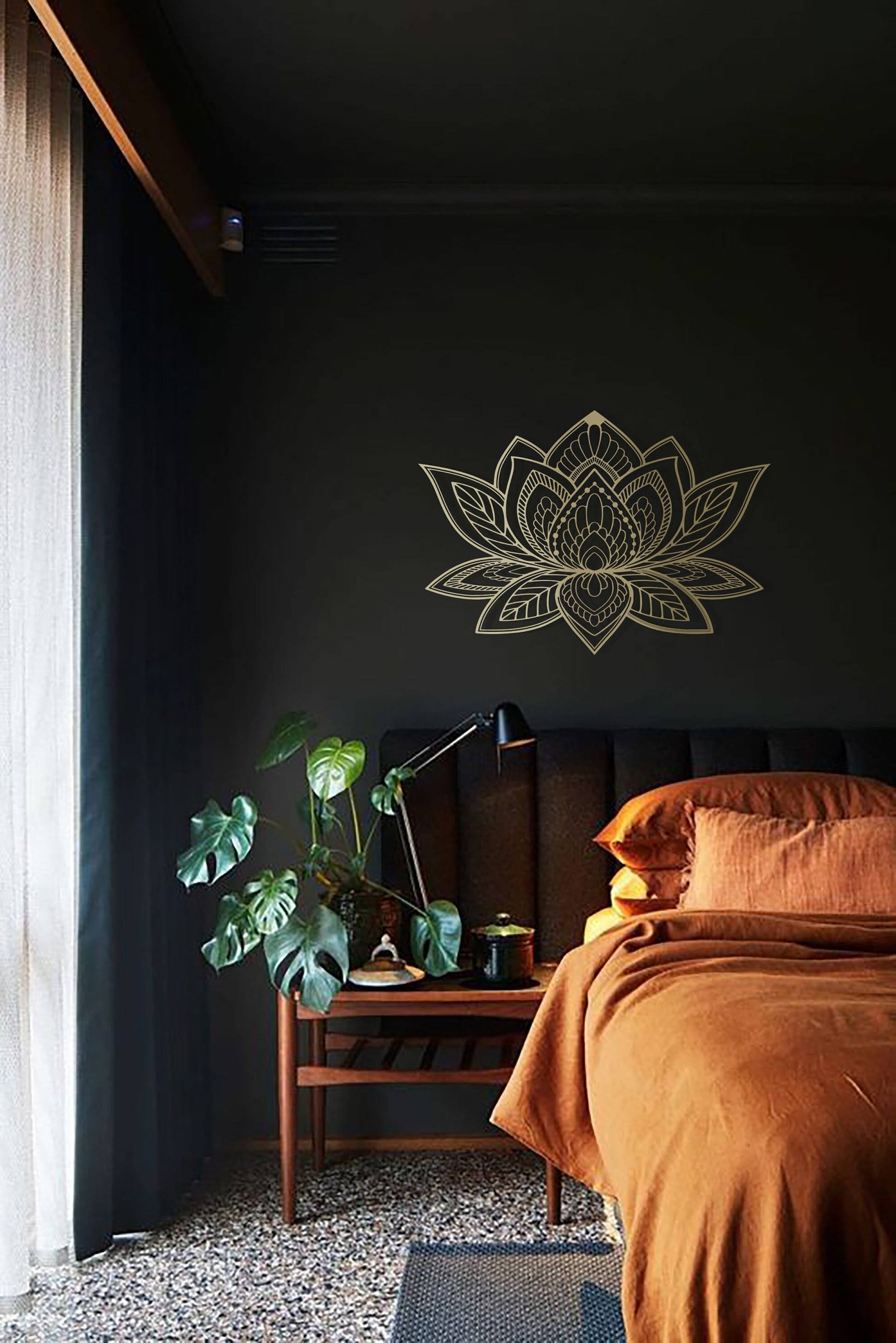 Gold Mandala Lotus Wall Art, Lotus Metal Wall Art, Gold Metal Wall Art, Yoga Studio Decor, Large Wall Decor, Modern Living Room Decor