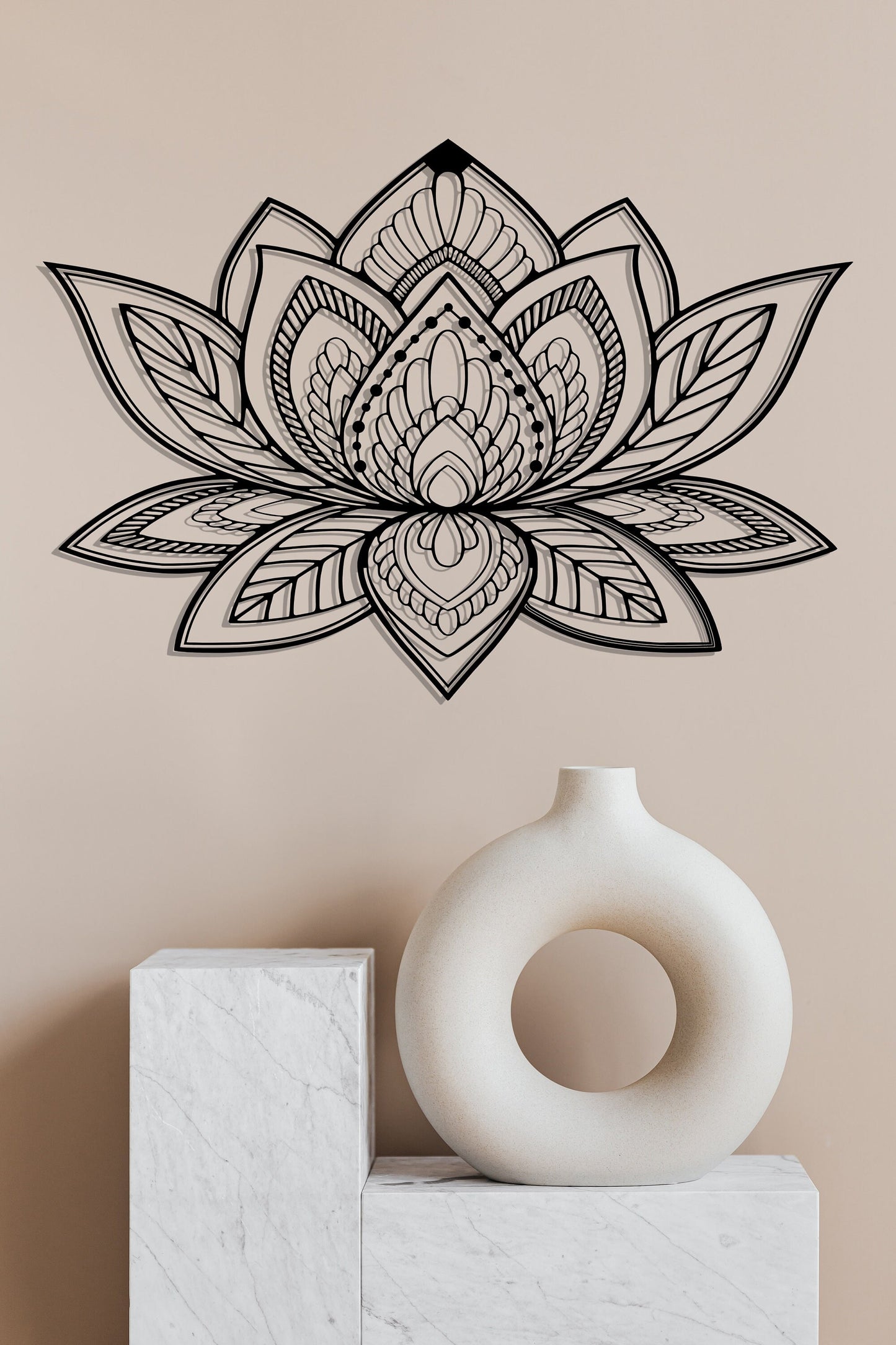 Gold Mandala Lotus Wall Art, Lotus Metal Wall Art, Gold Metal Wall Art, Yoga Studio Decor, Large Wall Decor, Modern Living Room Decor