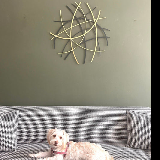 Gold And Black Metal Wall Decor