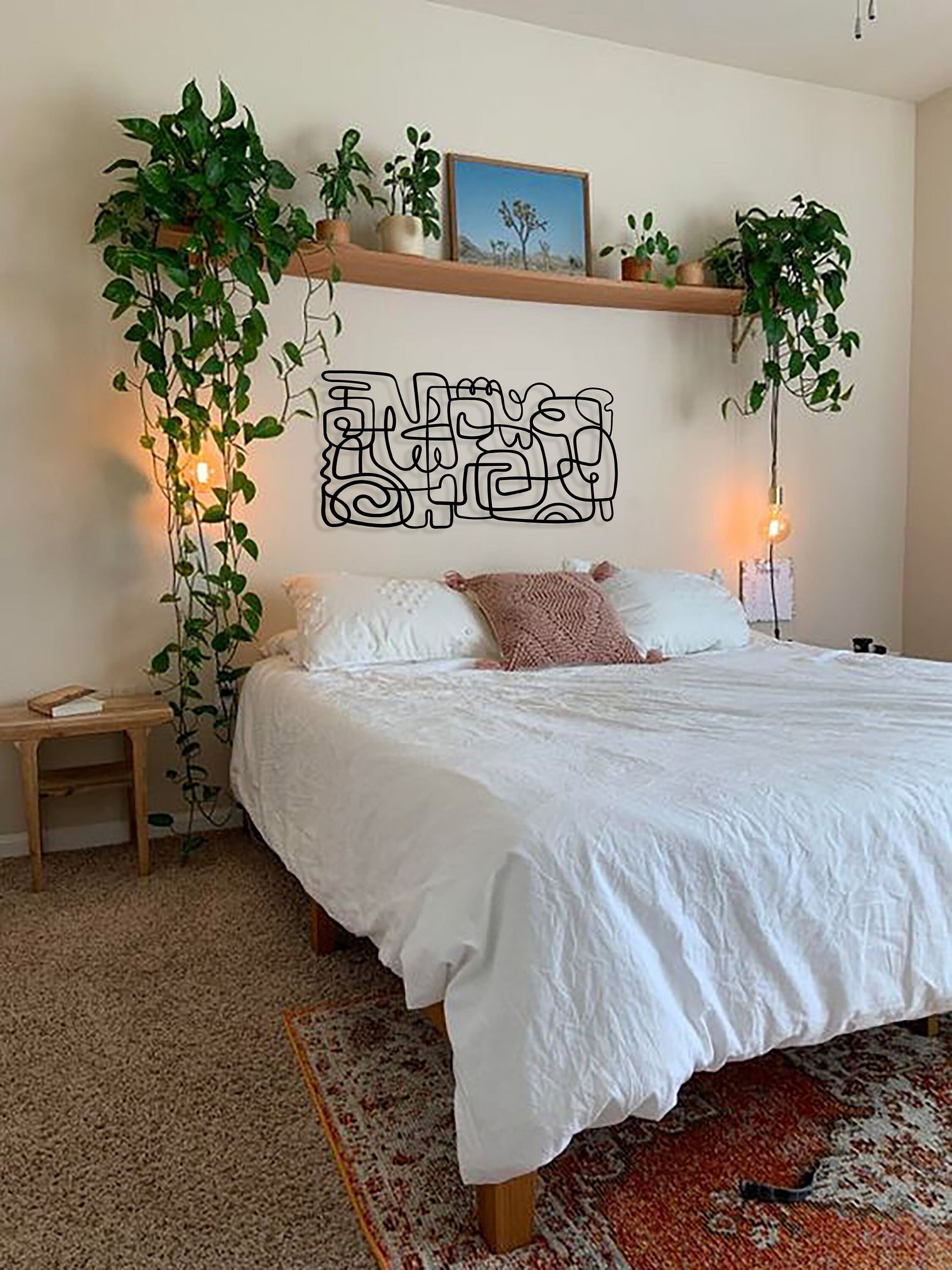 Abstract Metal Wall Art, Xlarge Metal Wall Decor, Modern Living Room Art, Contemporary Metal Sculpture, Unique Wall Decor, Above Bed Art
