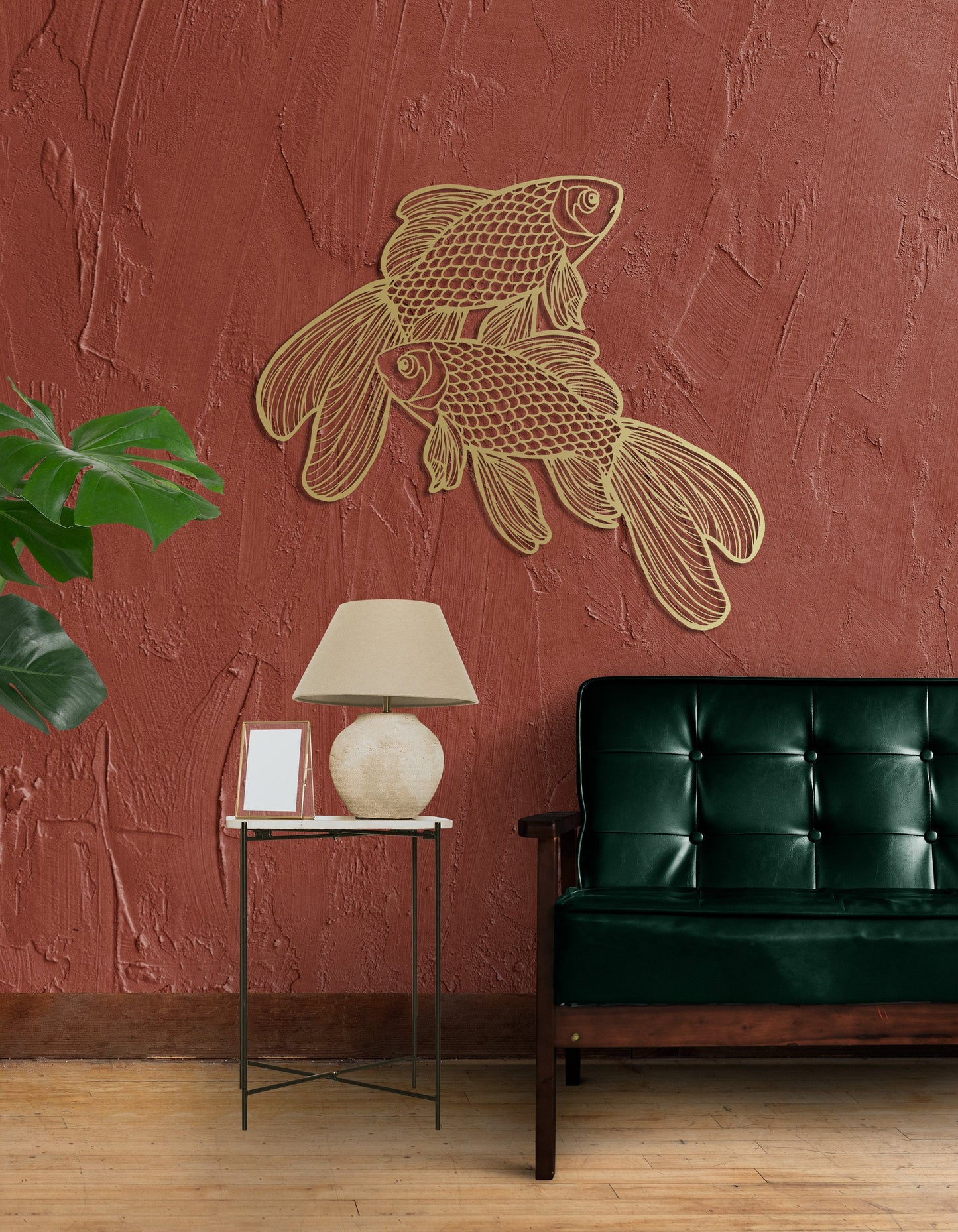 Goldfish Metal Wall Decor, Nautical Fish Sculpture, Coastal Fishes Wall Art, Outdoor Wall Art