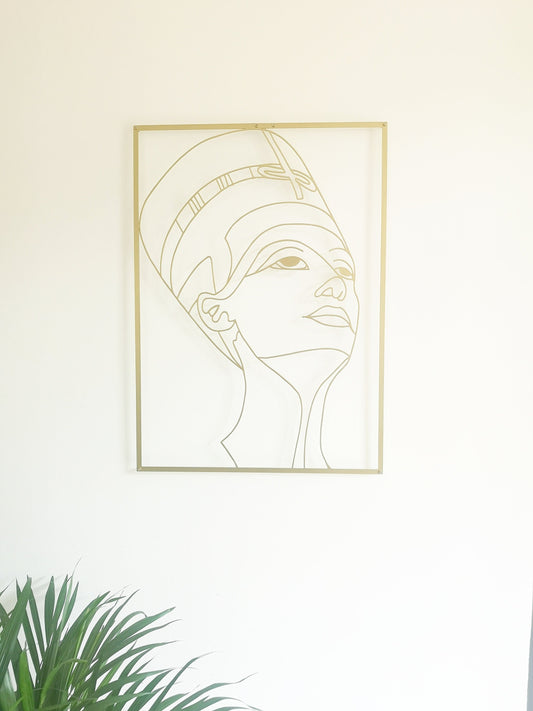 Nefertiti Metal Wall Art W297 - BlackIvyCraft