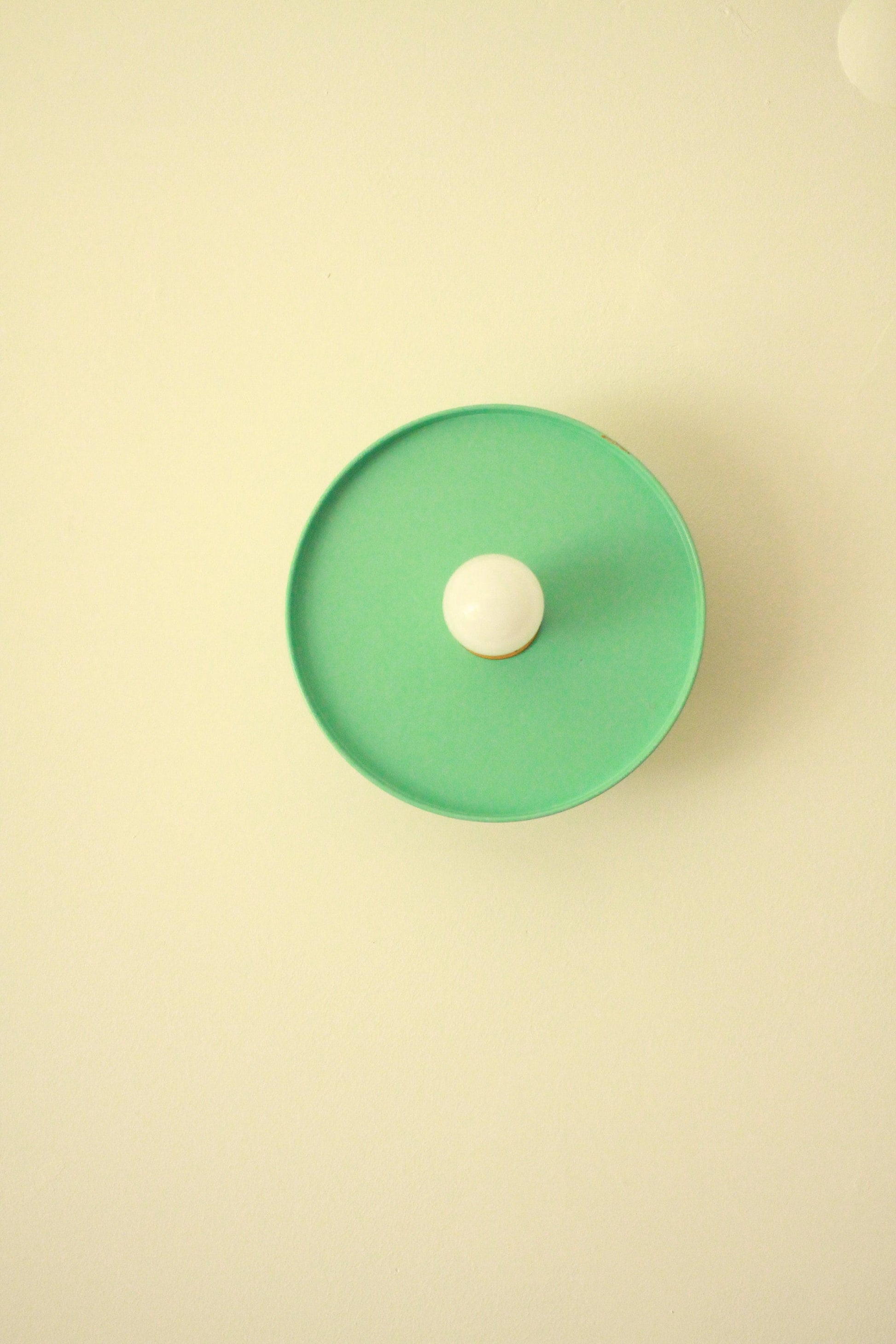 Green Minimal Wall Sconce, Ceiling Flush Mount light, Minimal Cafe Sconce, Elegant Sconce