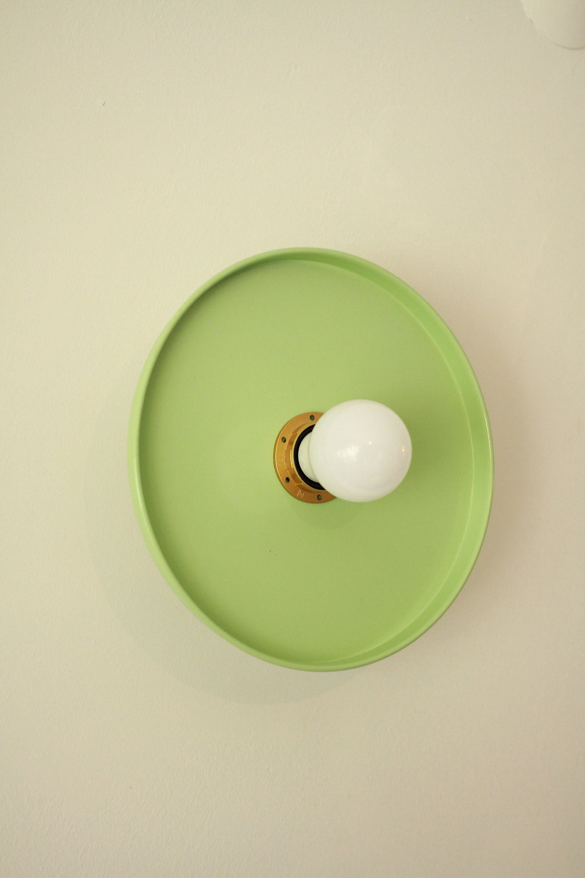 Green Minimal Wall Sconce, Ceiling Flush Mount light, Minimal Cafe Sconce, Elegant Sconce
