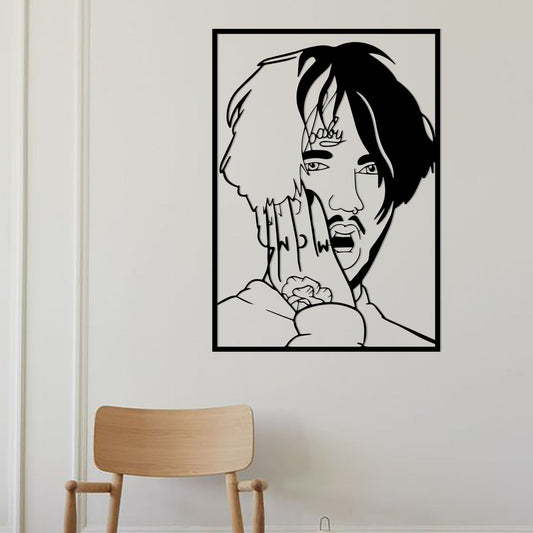 Lil Peep Metal Wall Art, Custom Metal Wall Art - BlackIvyCraft