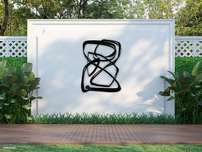 Oversize Abstract Metal Wall Art - BlackIvyCraft