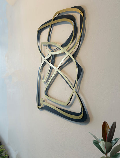 Oversize Abstract Metal Wall Art - BlackIvyCraft