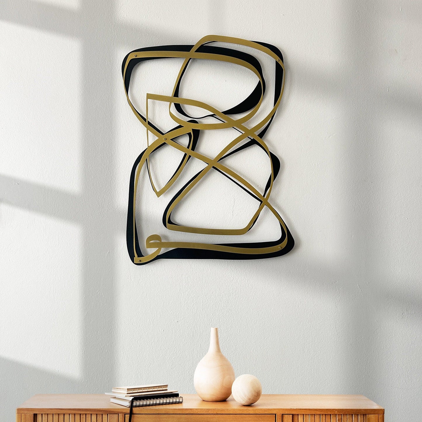 Oversize Abstract Metal Wall Art - BlackIvyCraft
