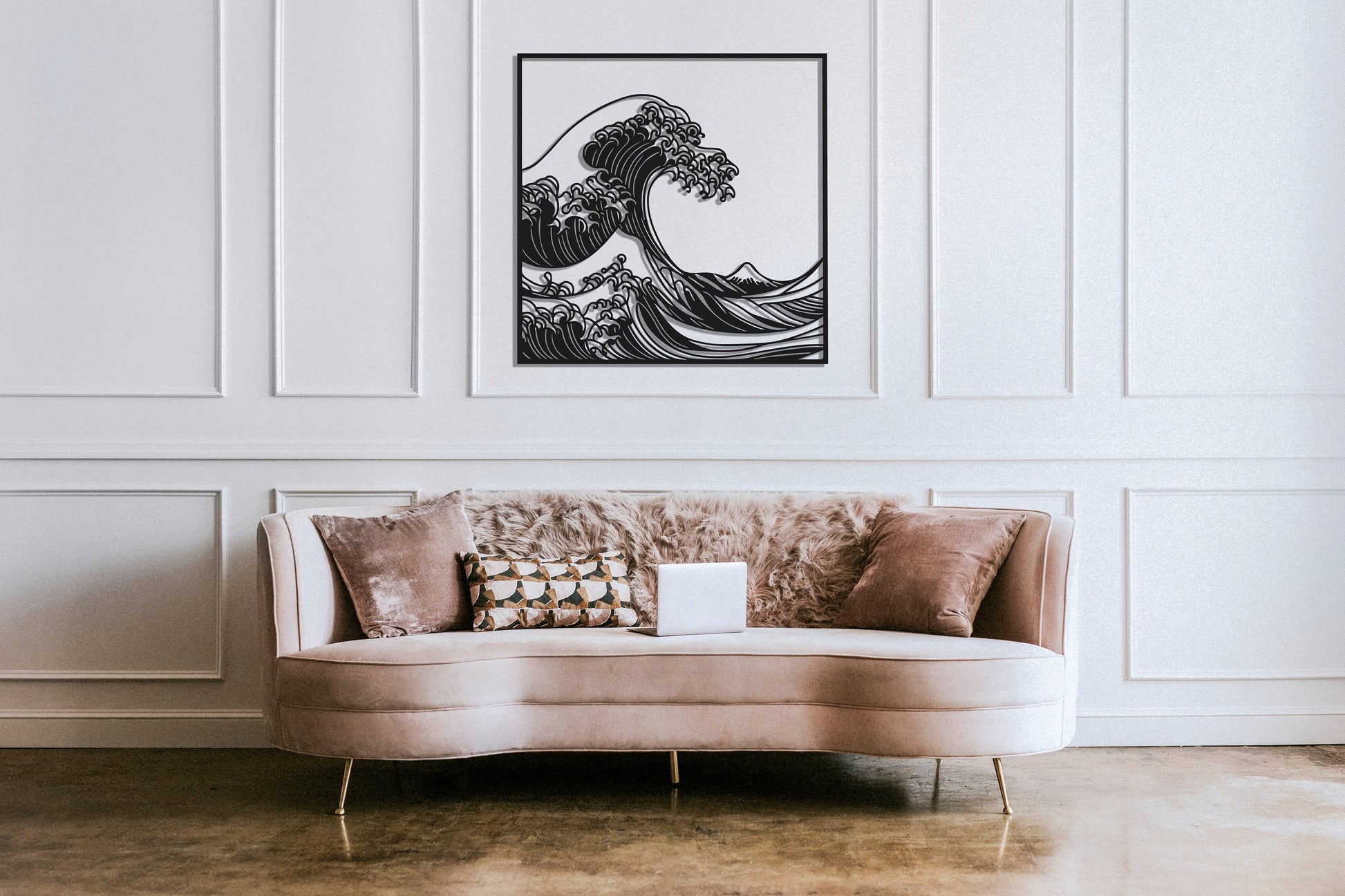 Hokusai Great Wave Metal Wall Art, Japanese Ocean Scene Decor, Kanagawa Wave Metal Artwork, Perfect Gift for Art Enthusiasts - BlackIvyCraft