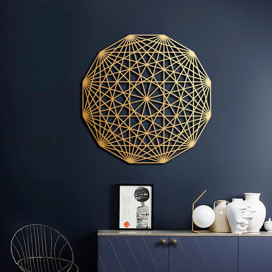 Sacred Equilibrium Metal Wall Art, Meditation Decor, Sacred Geometry Decor, Yoga Teacher Gift, Modern Mandala Wall Art - BlackIvyCraft