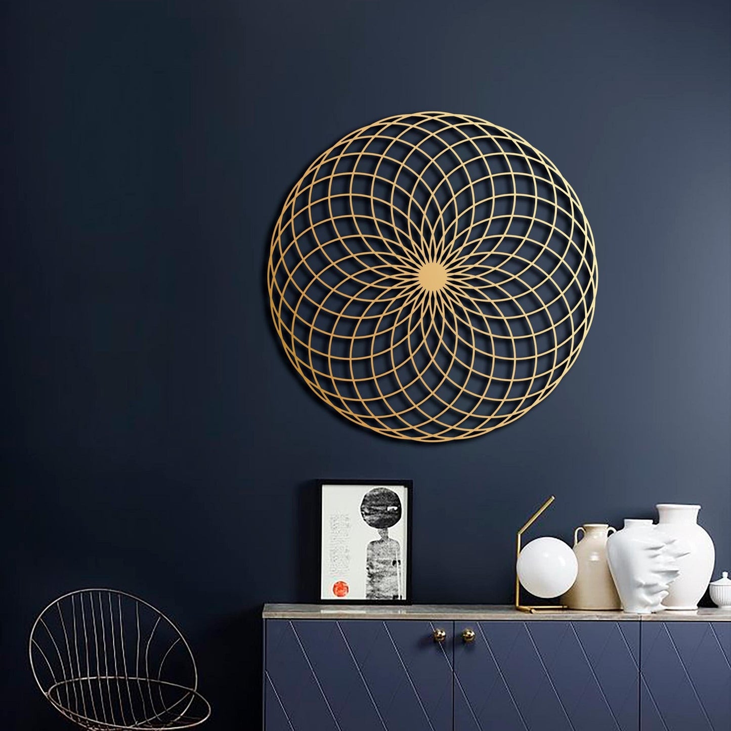 Torus Yantra Metal Wall Art - BlackIvyCraft